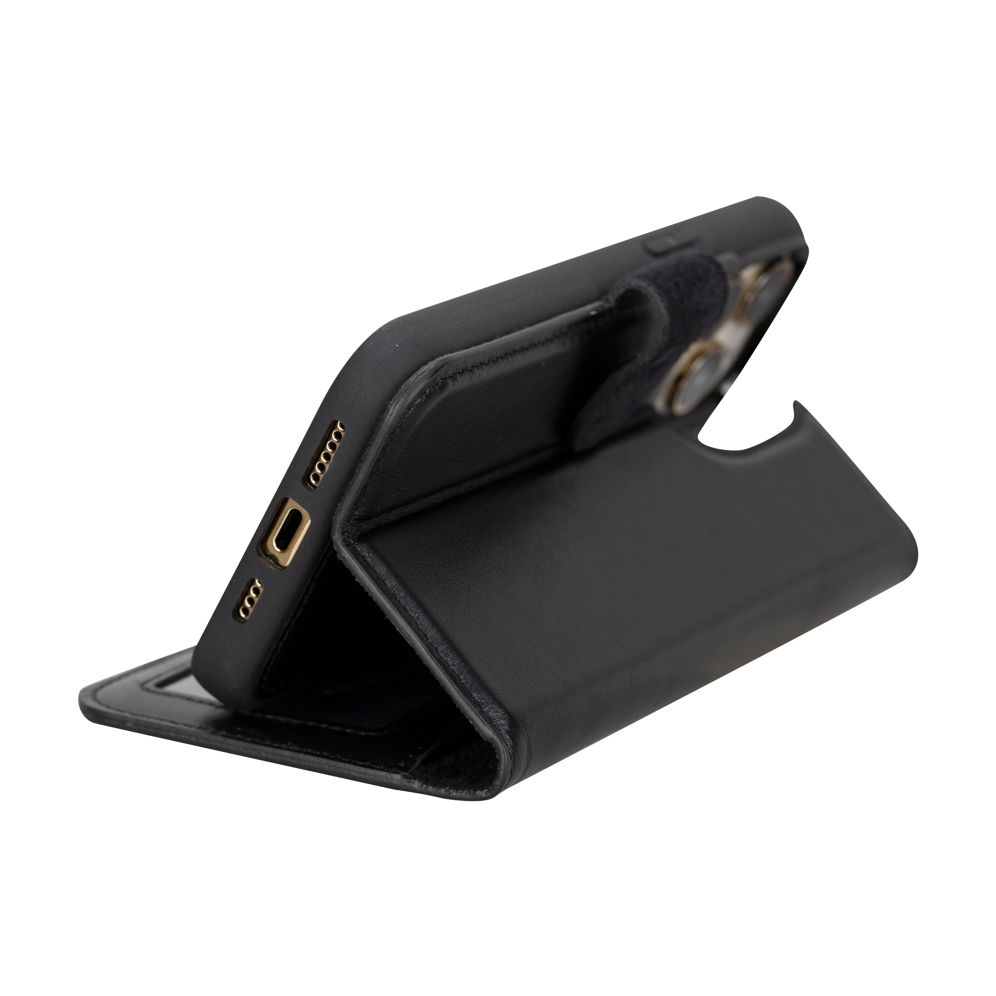 Étui portefeuille amovible en cuir Magic pour iPhone 16 Pro