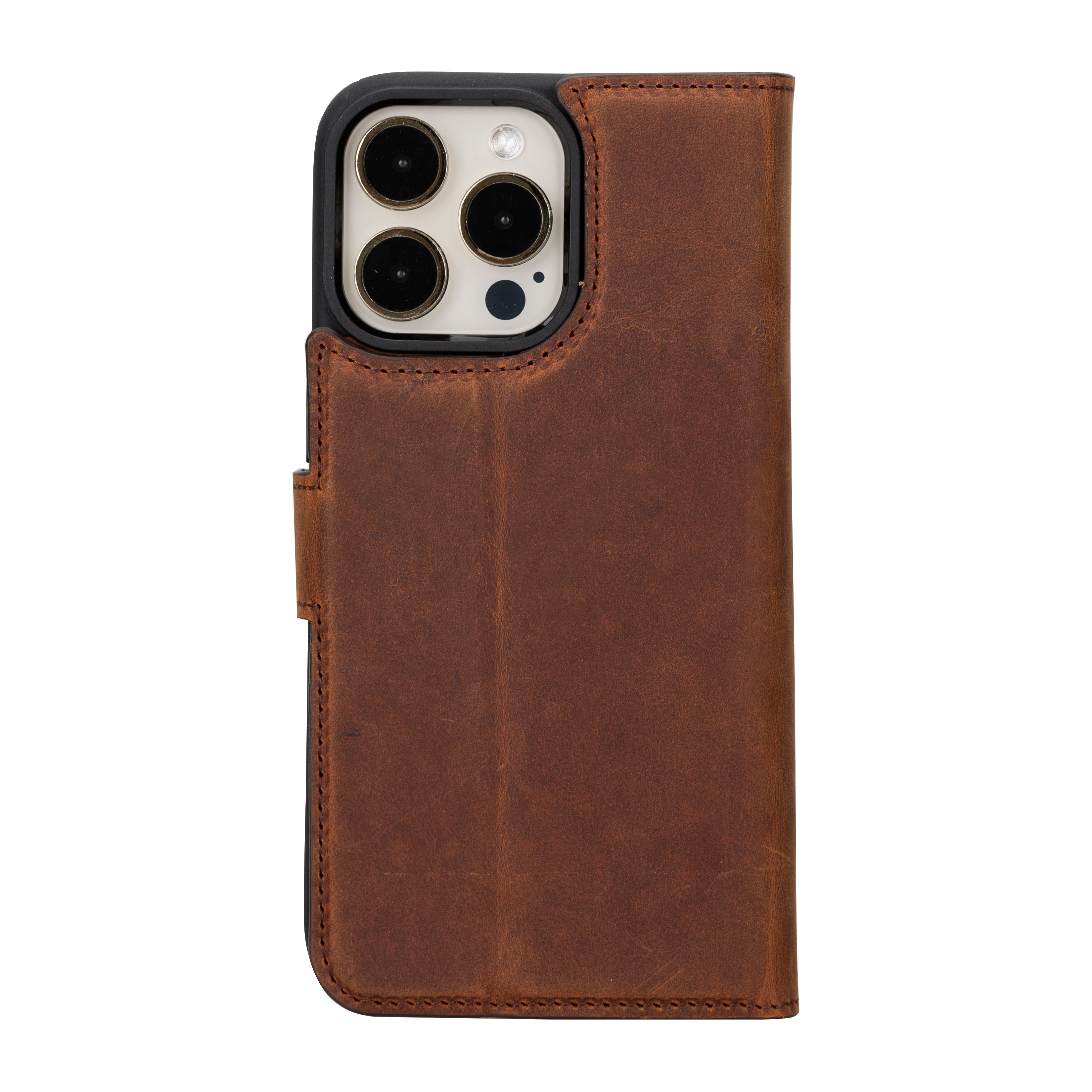 Magic iPhone 16 Series Genuine Leather Detachable wallet Case Cover