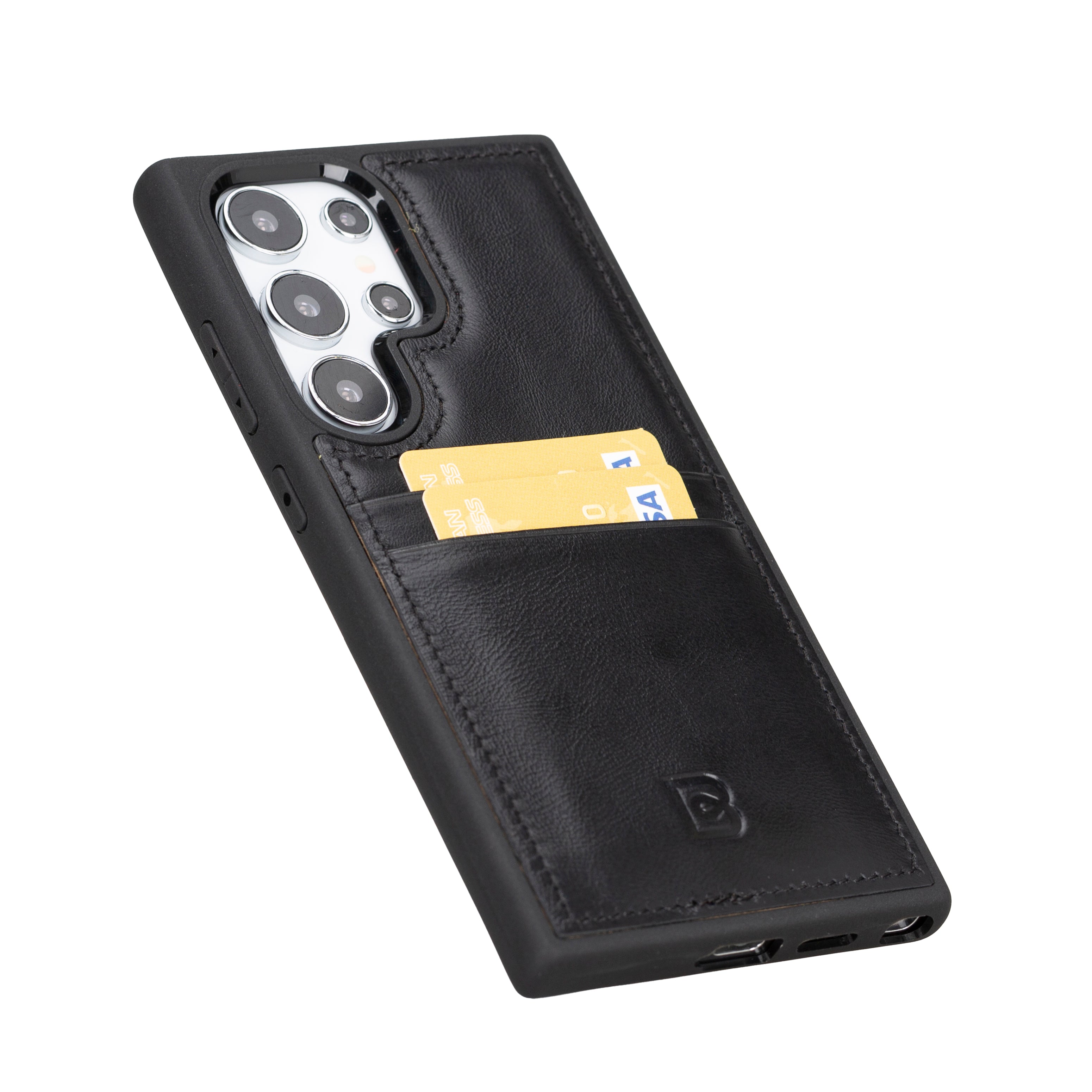 Coque arrière en cuir Felix Galaxy S24 (6.2") avec porte-cartes