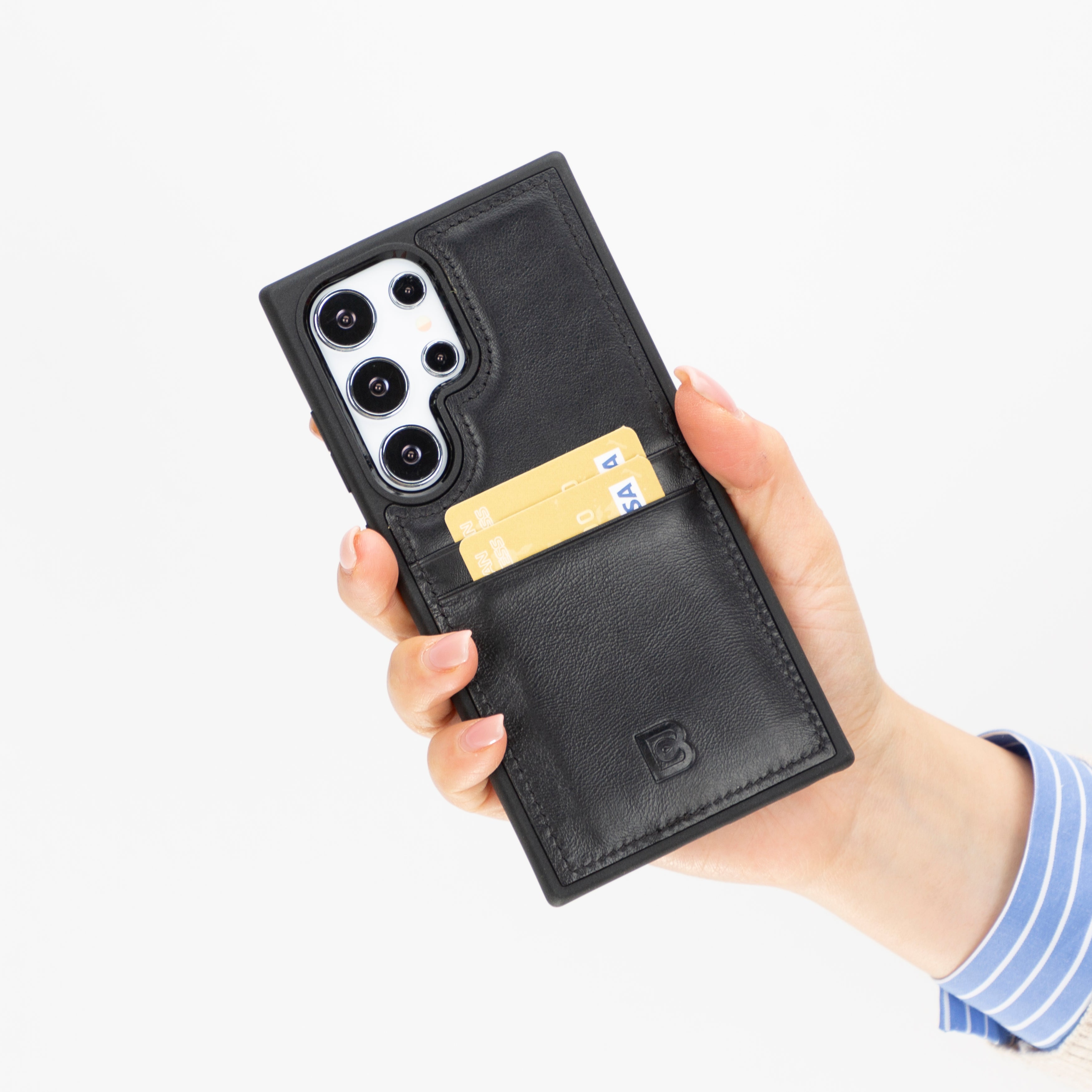 Coque arrière en cuir Felix Galaxy S24 (6.2") avec porte-cartes