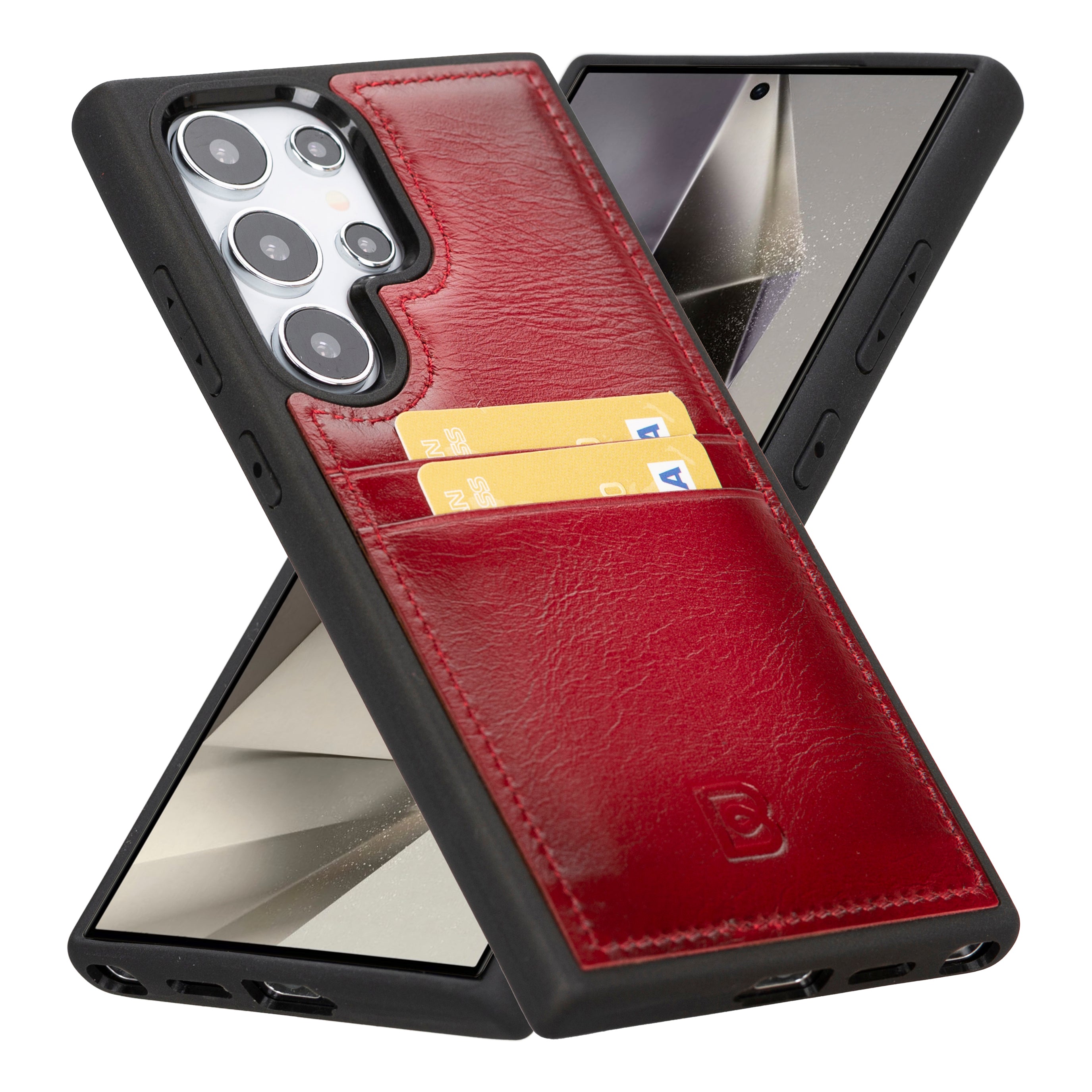 Coque arrière en cuir Felix Galaxy S24 (6.2") avec porte-cartes