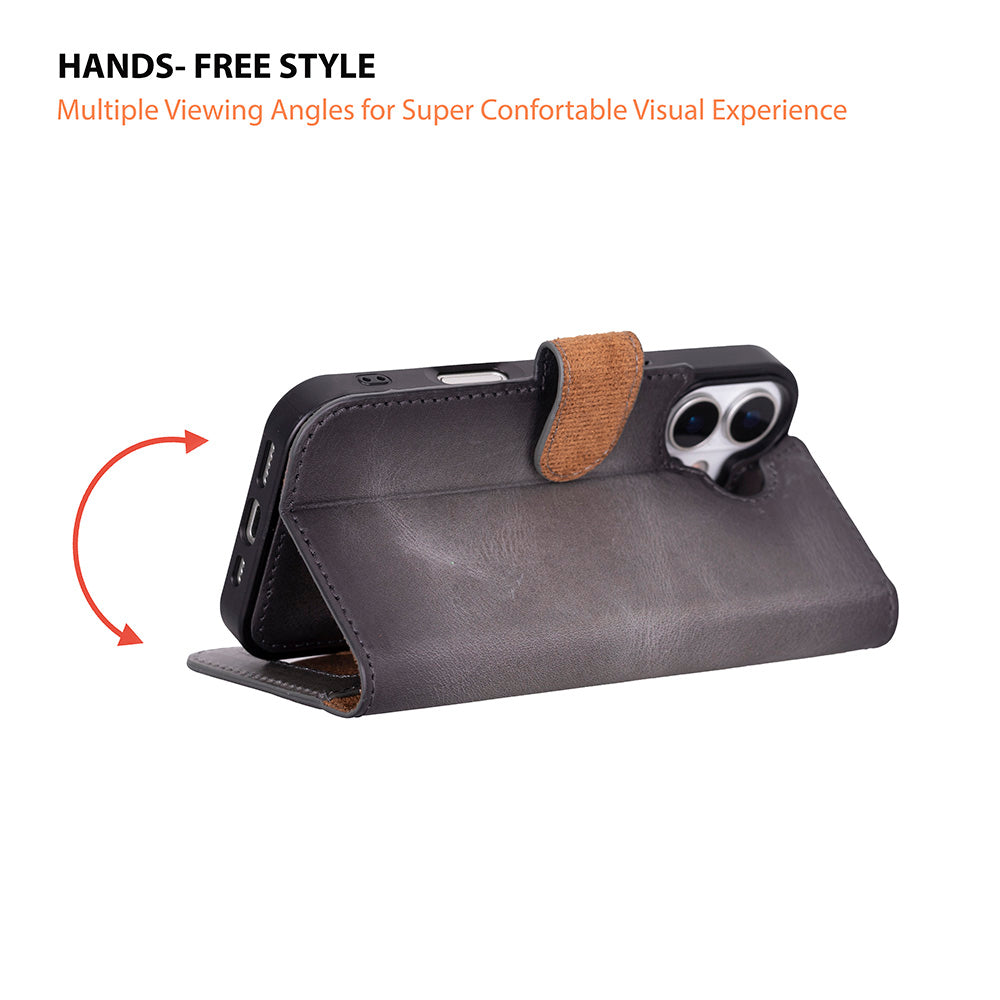 iPhone 17 (6.3") Leder-Brieftaschenhülle