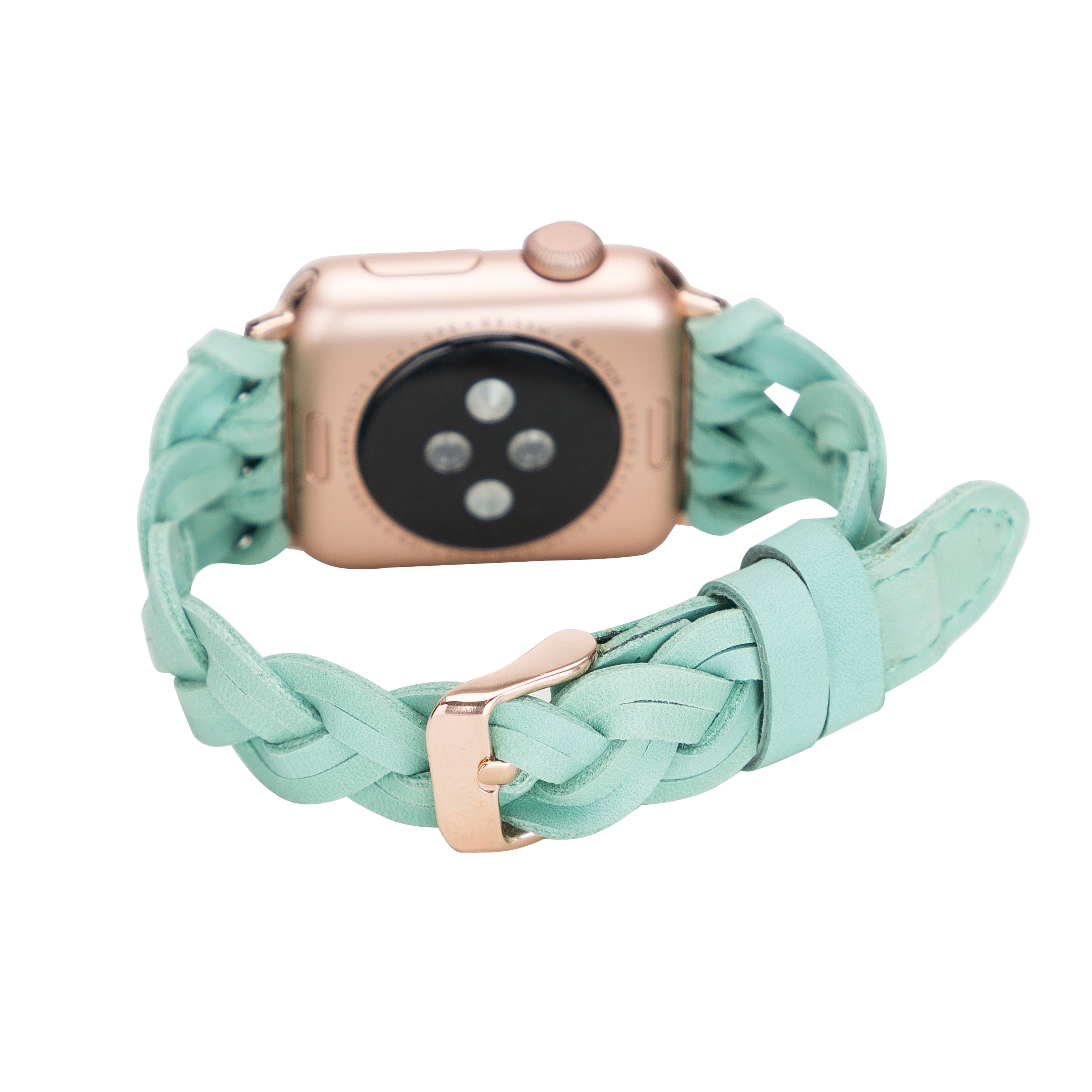 Braided Fitbit Genuine Leather Watch Band