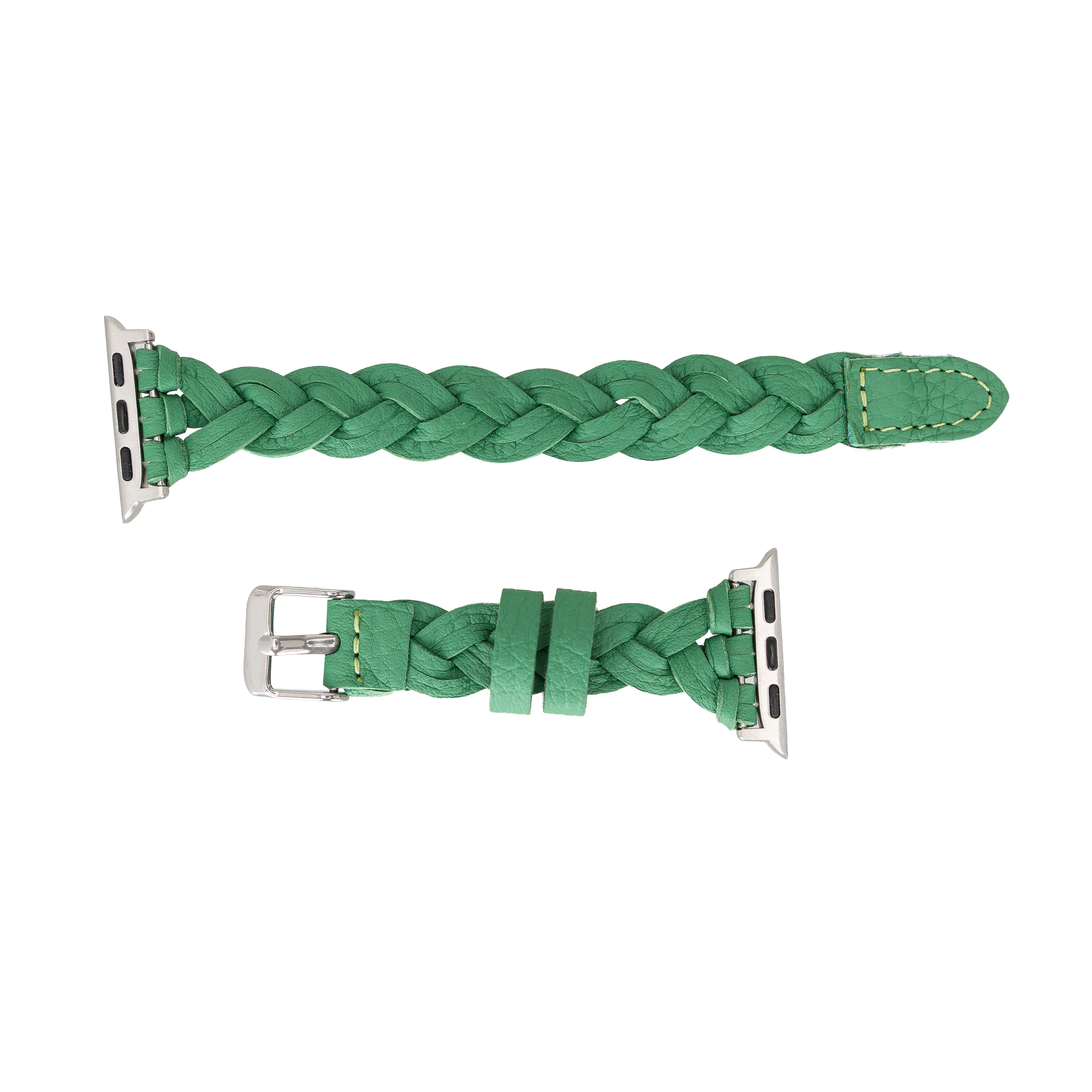 Braided Fitbit Genuine Leather Watch Band