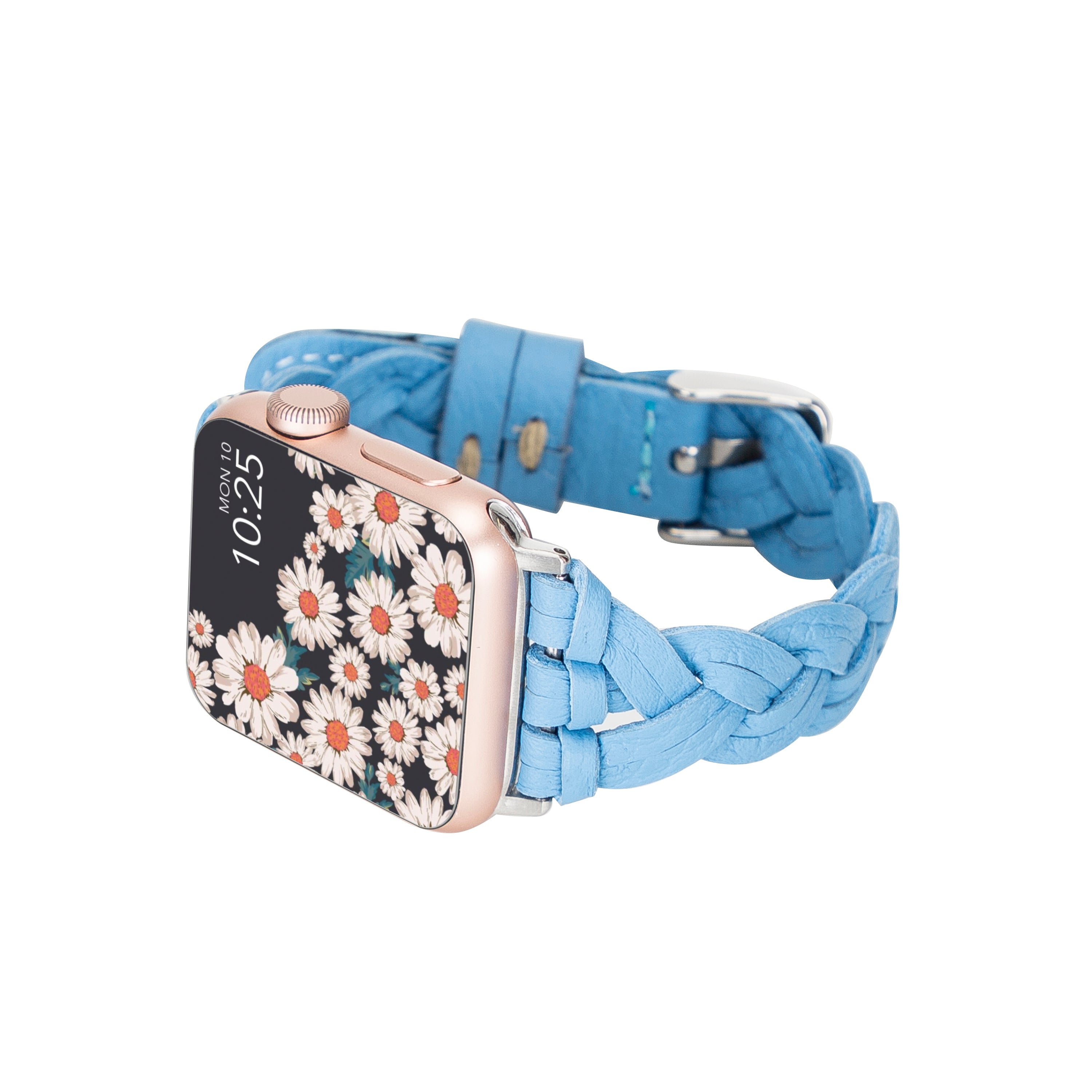 Braided Fitbit Genuine Leather Watch Band
