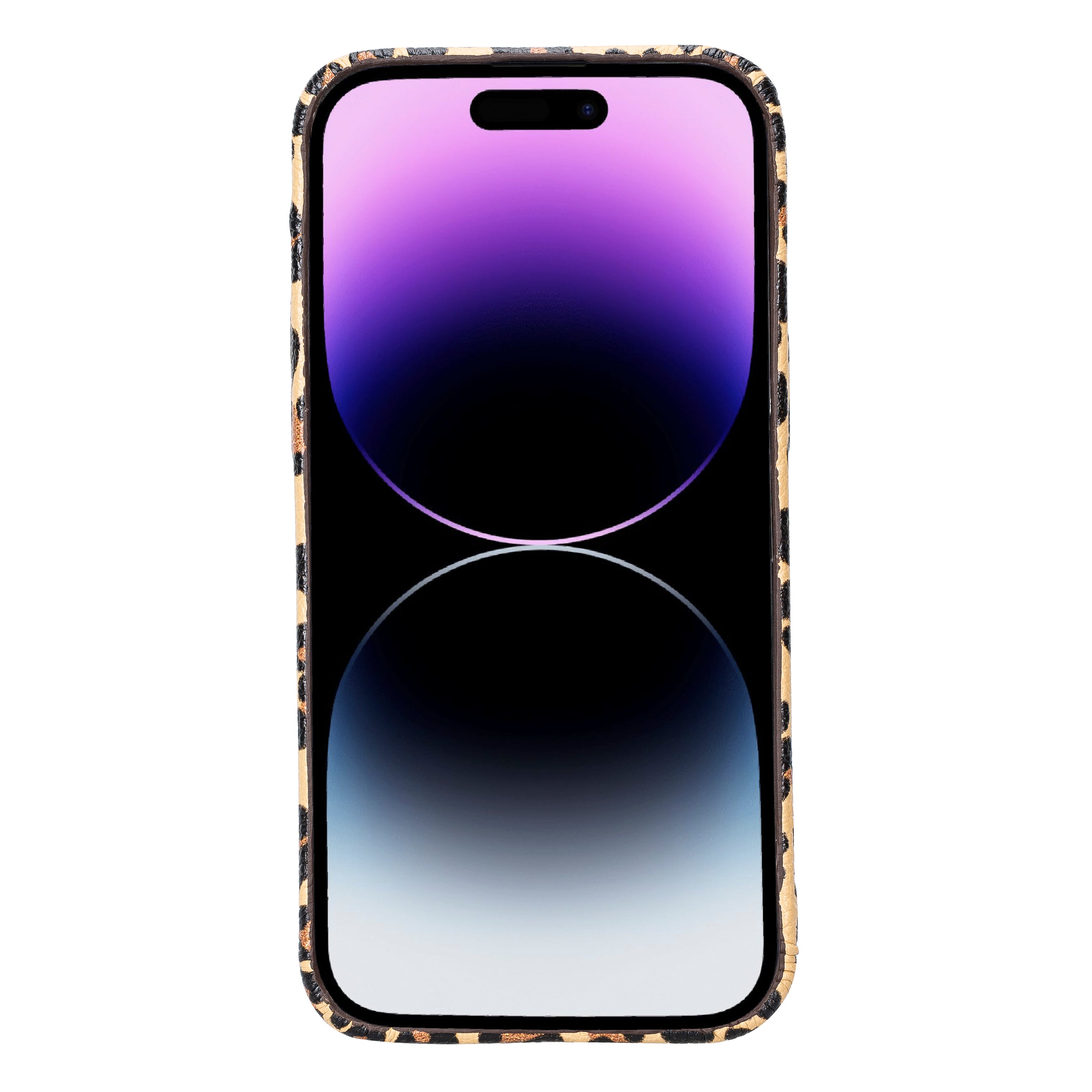 Phone case with gradient design on a white background