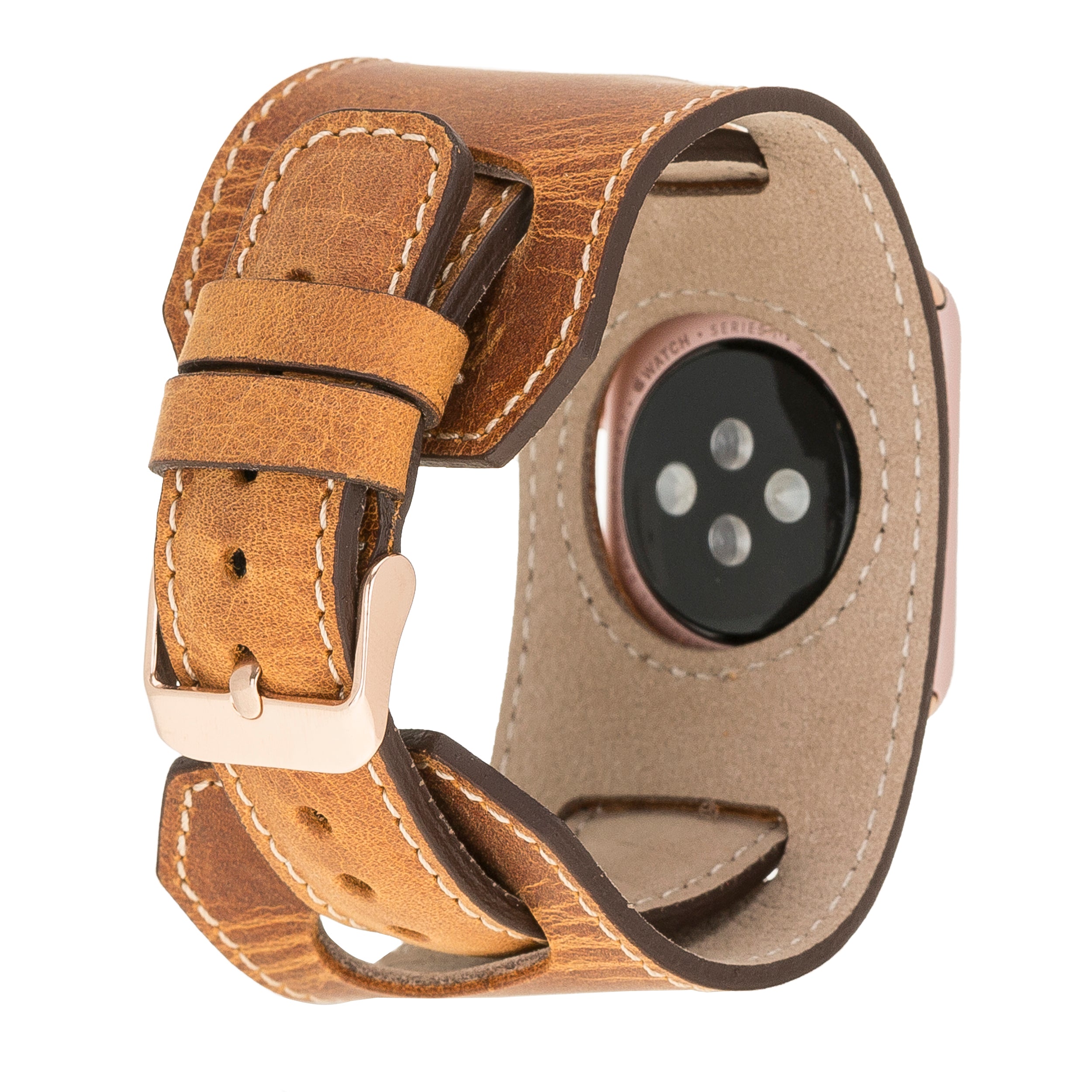 Camel Cuff Apple iWatch Genuine Leather Watch Band