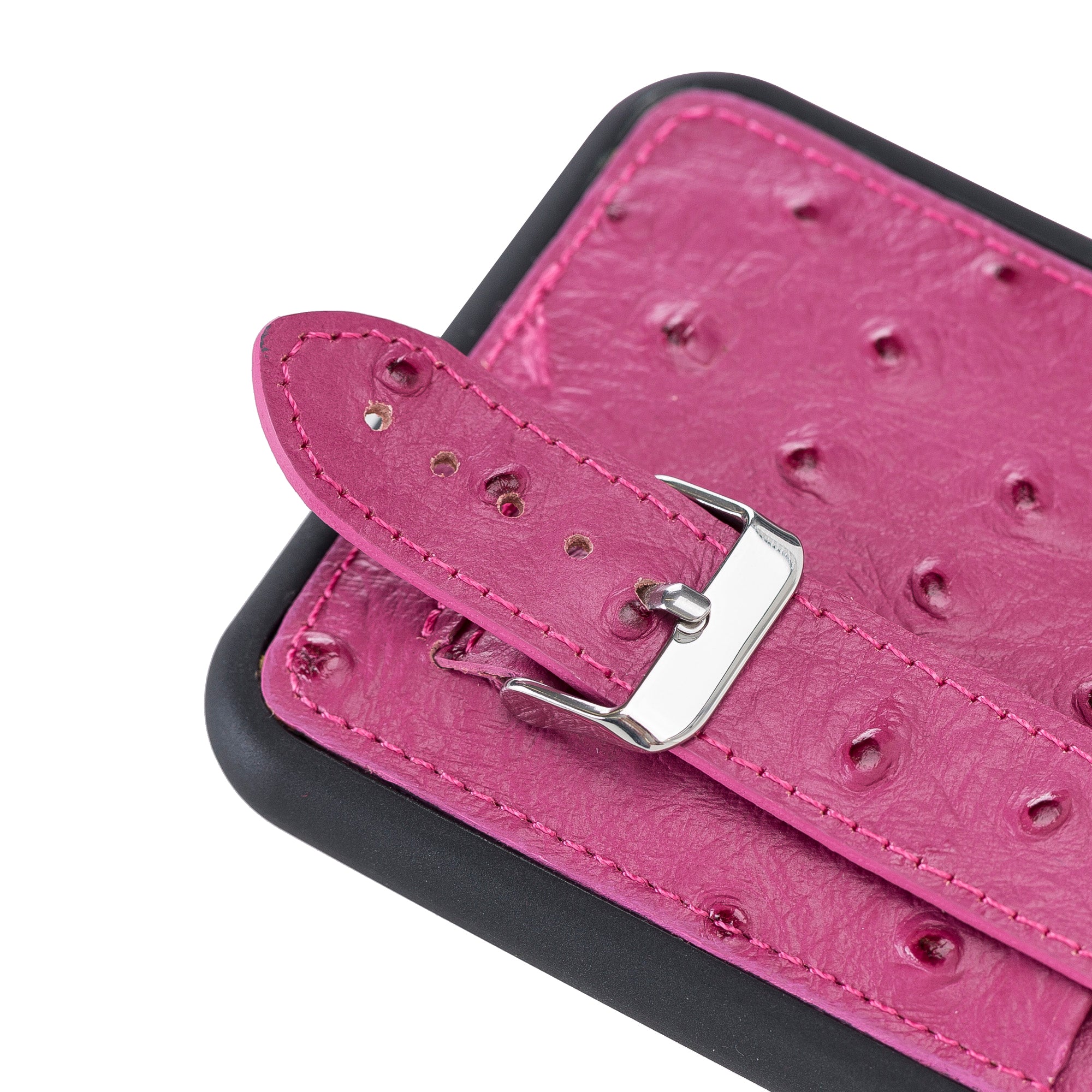 iPhone 11 Series Genuine Leather Back Cover with Hand Strap and Card Holder
