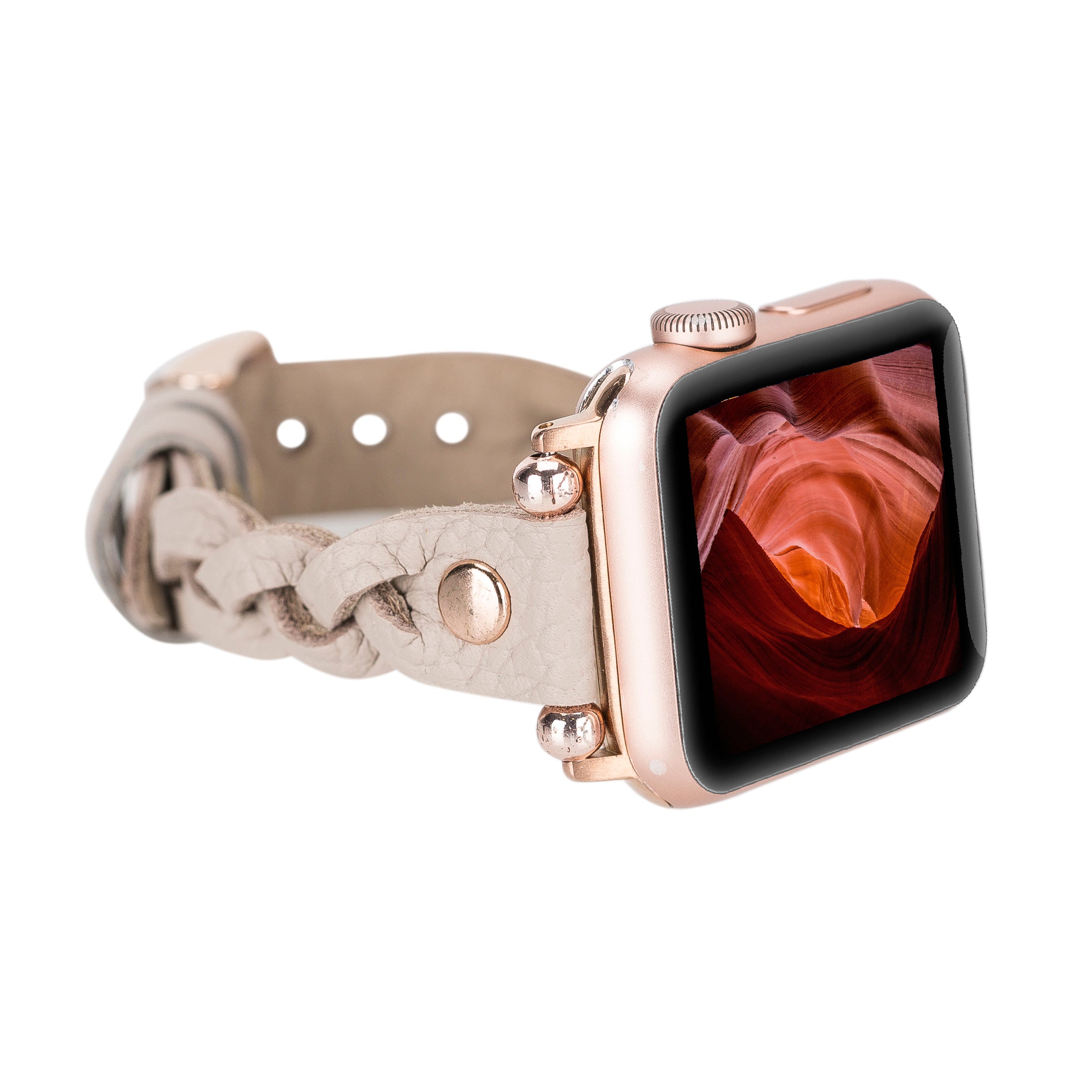 Wanda Braided Apple iWatch Genuine Leather Watch Band