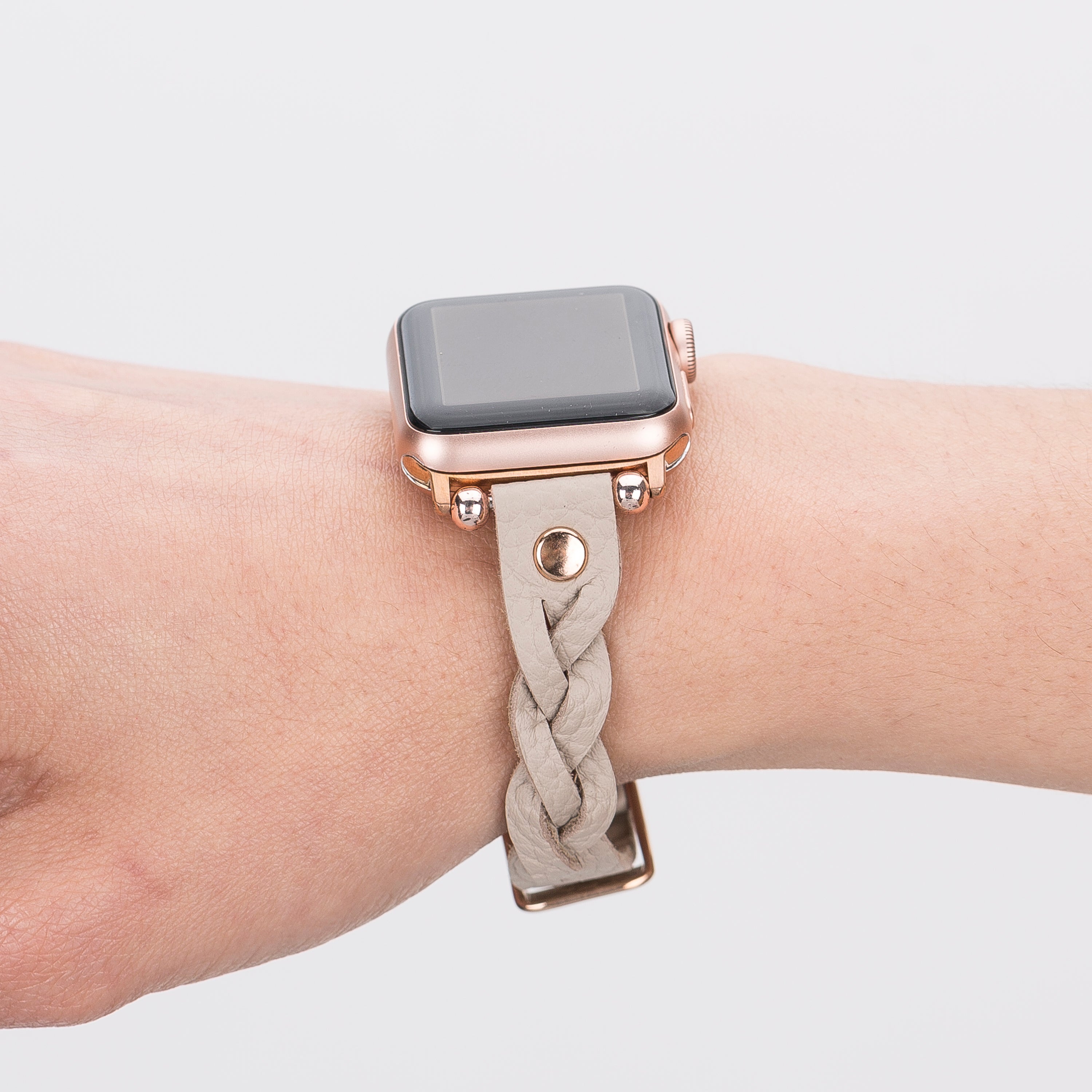 Wanda Braided Apple iWatch Genuine Leather Watch Band