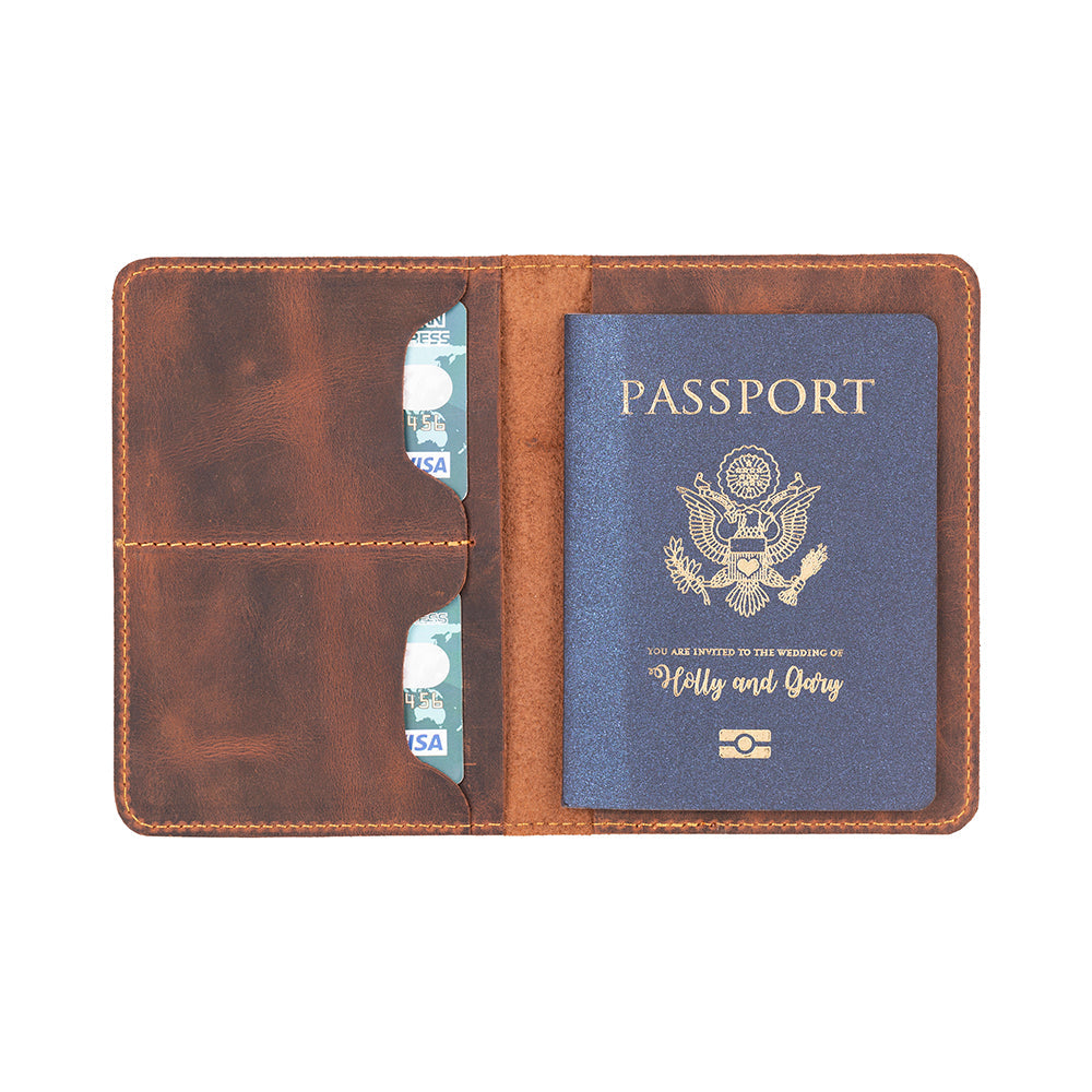 Portefeuille passeport en cuir Viaggio