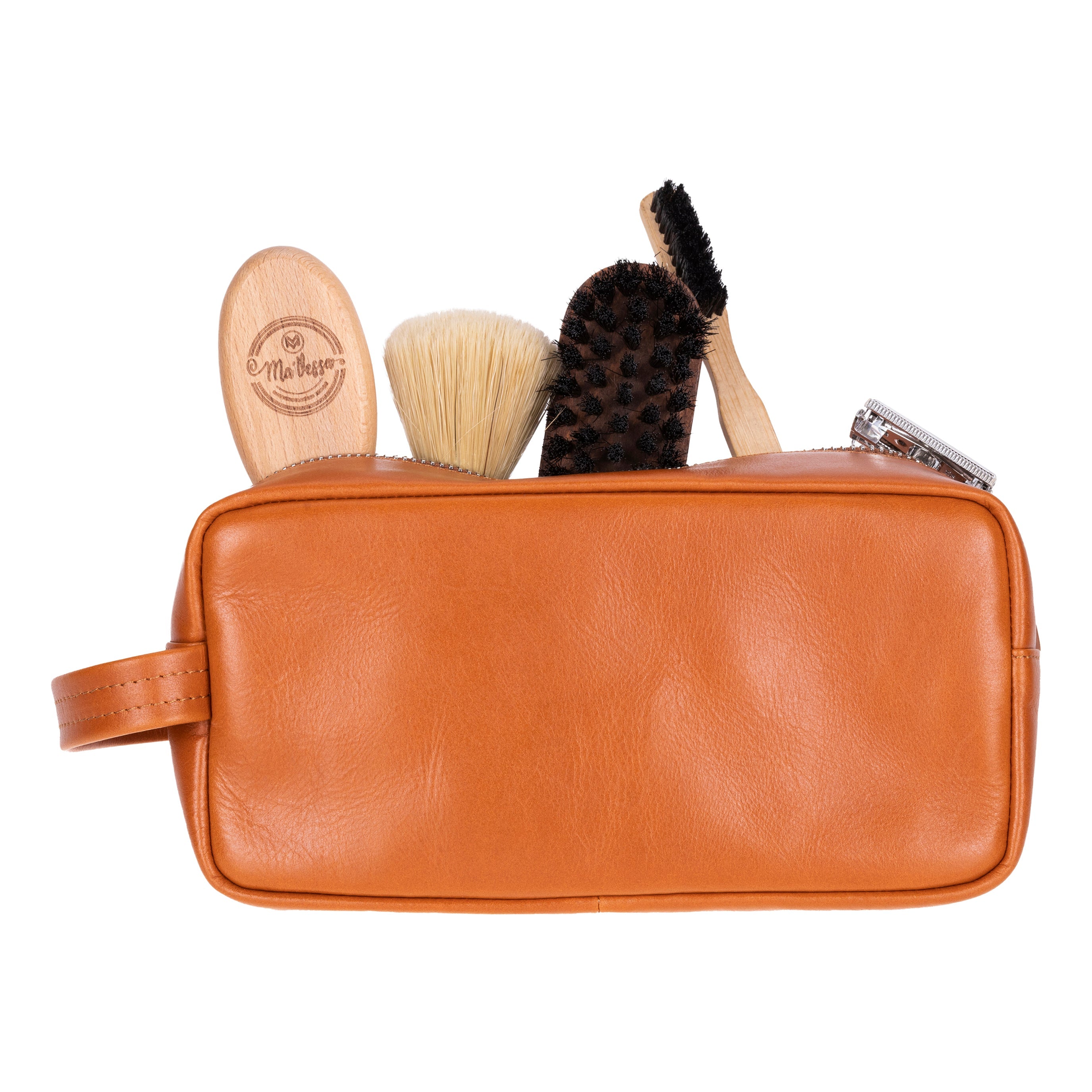Trousse de toilette Biel en cuir véritable