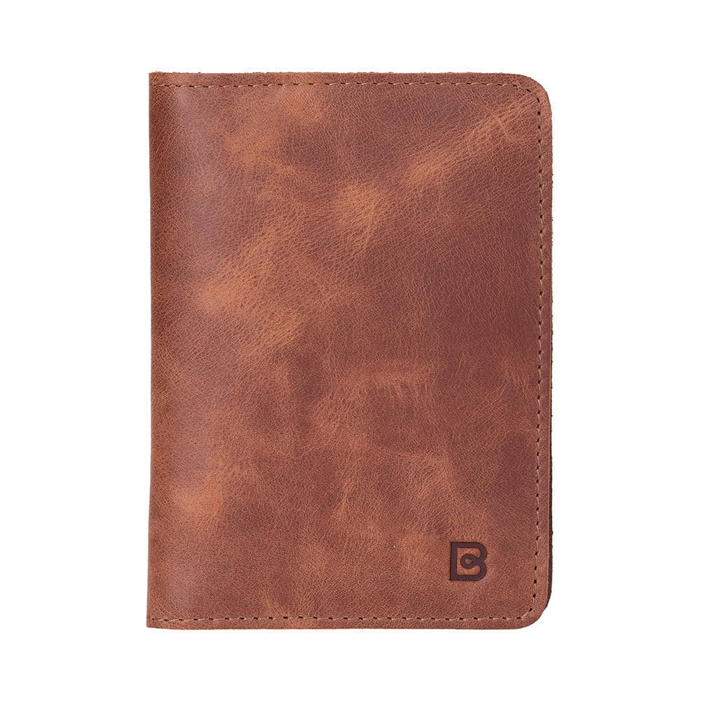 Portefeuille passeport en cuir véritable Stronova