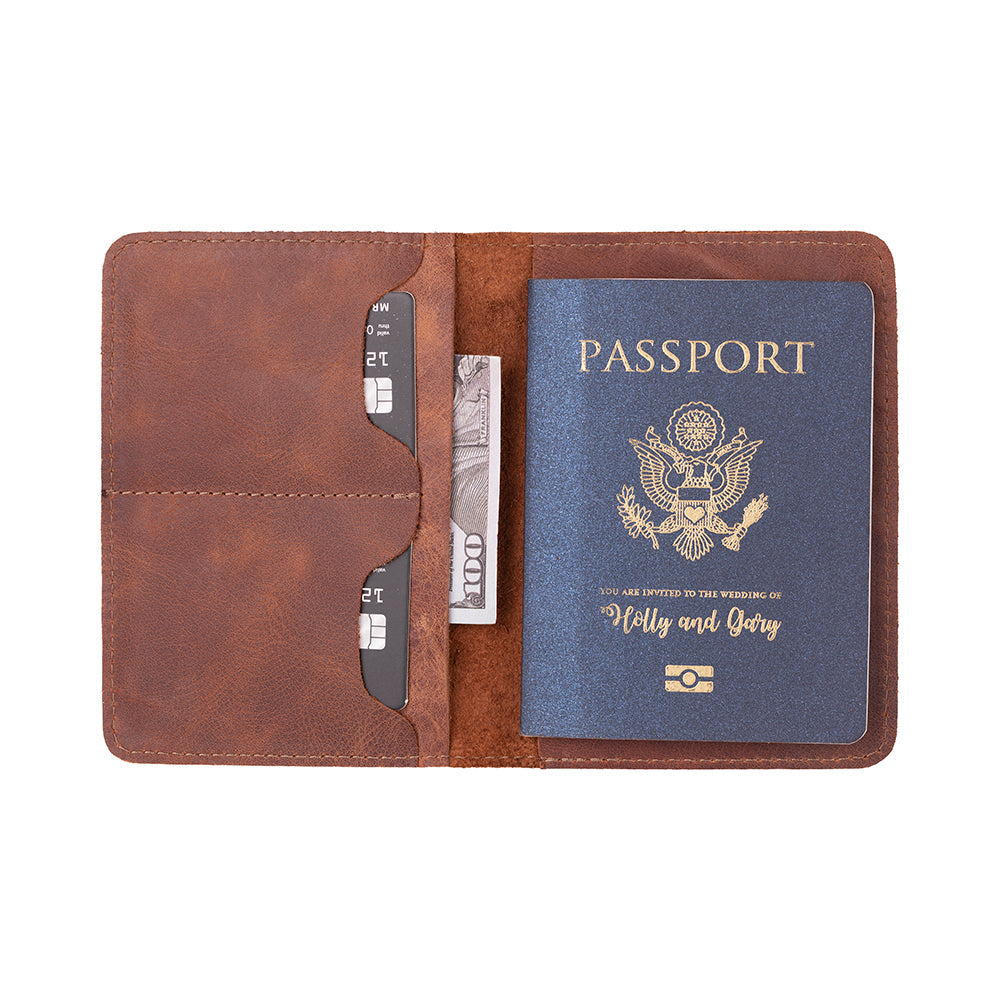 Portefeuille passeport en cuir Viaggio