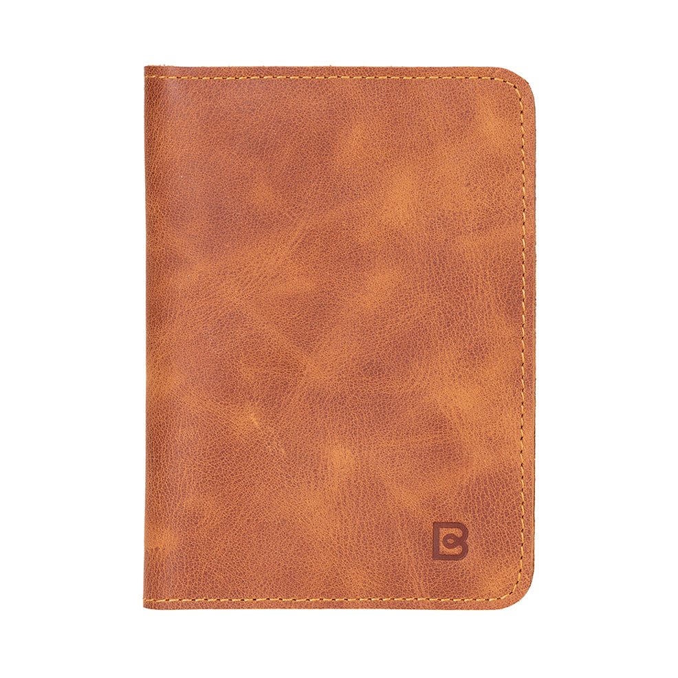 Portefeuille passeport en cuir véritable Stronova