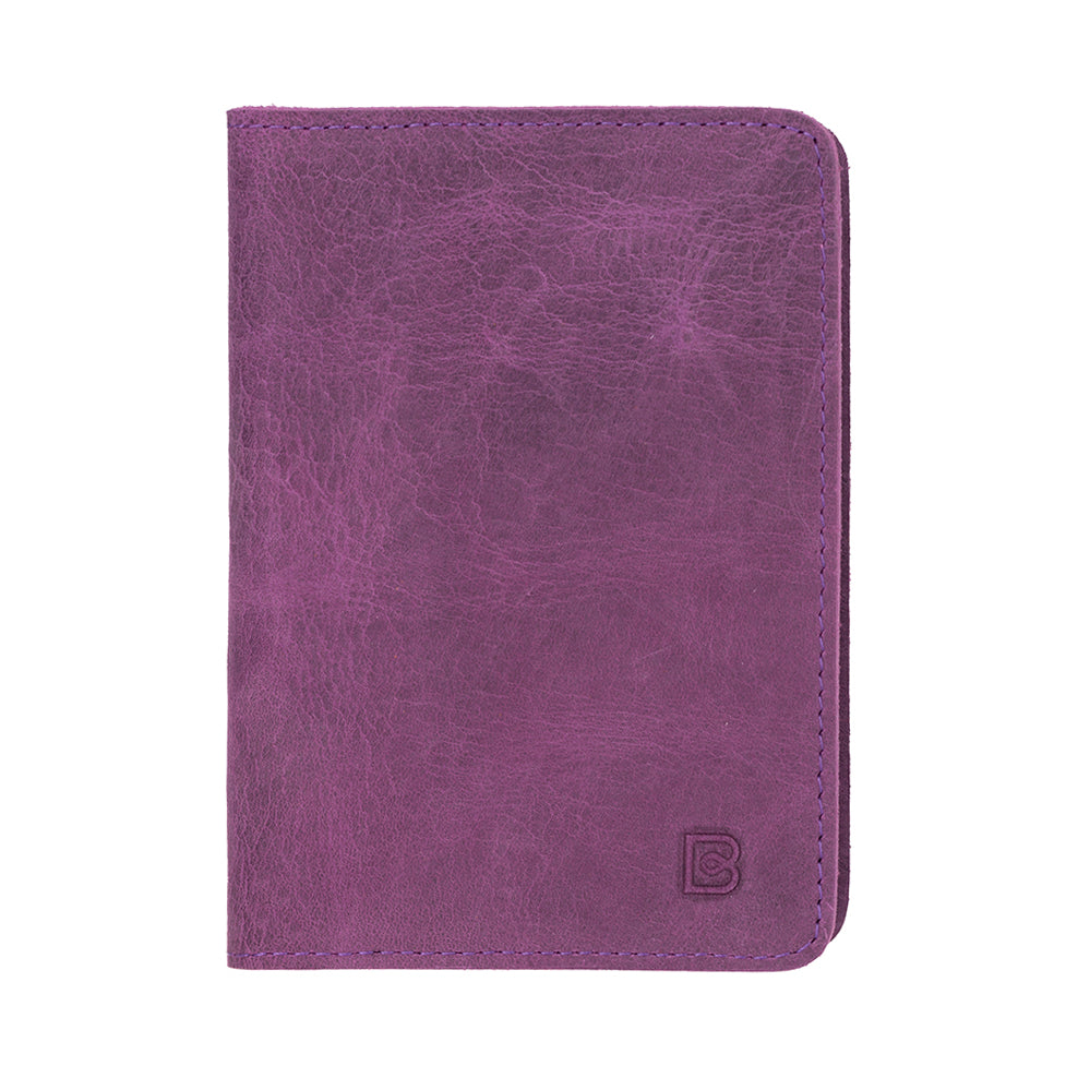Portefeuille passeport en cuir véritable Stronova