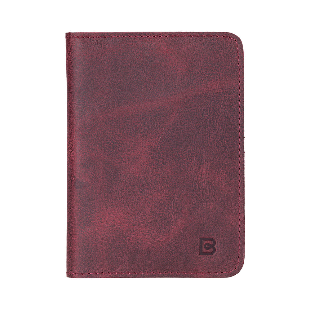 Portefeuille passeport en cuir véritable Stronova