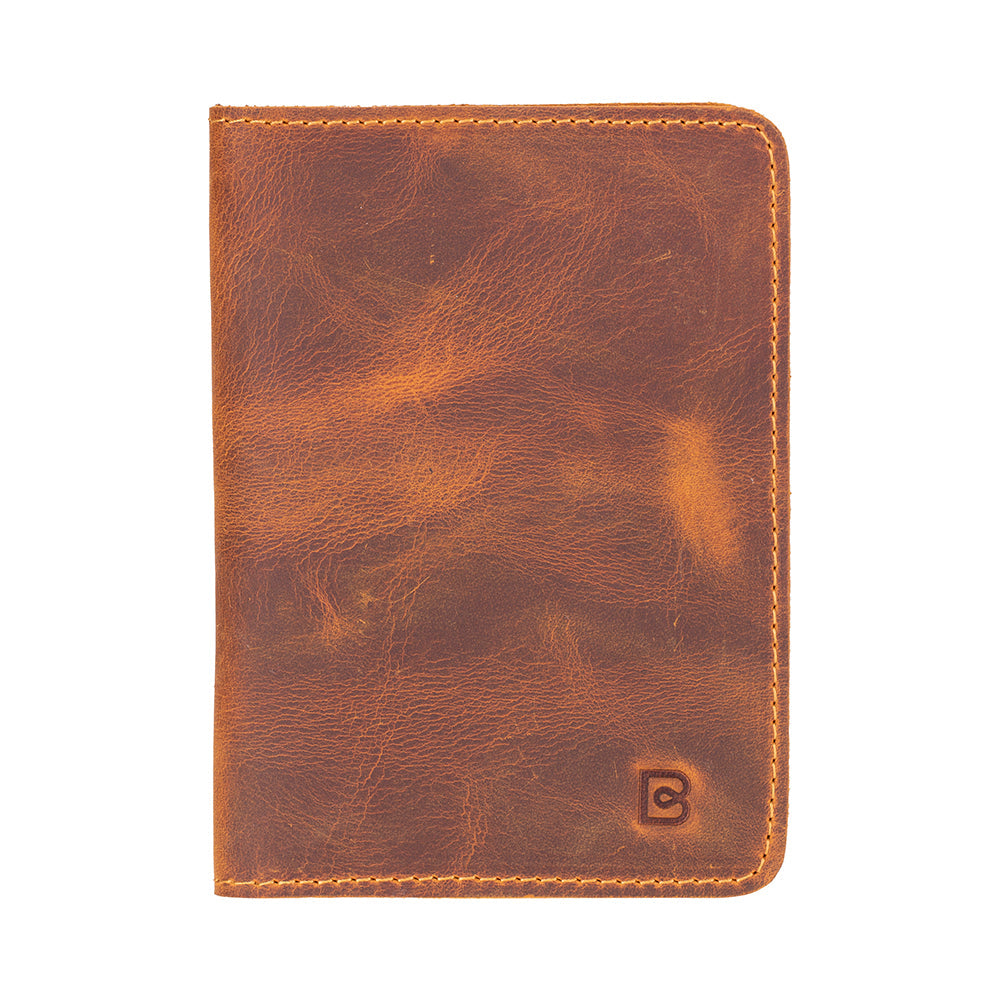 Portefeuille passeport en cuir véritable Stronova