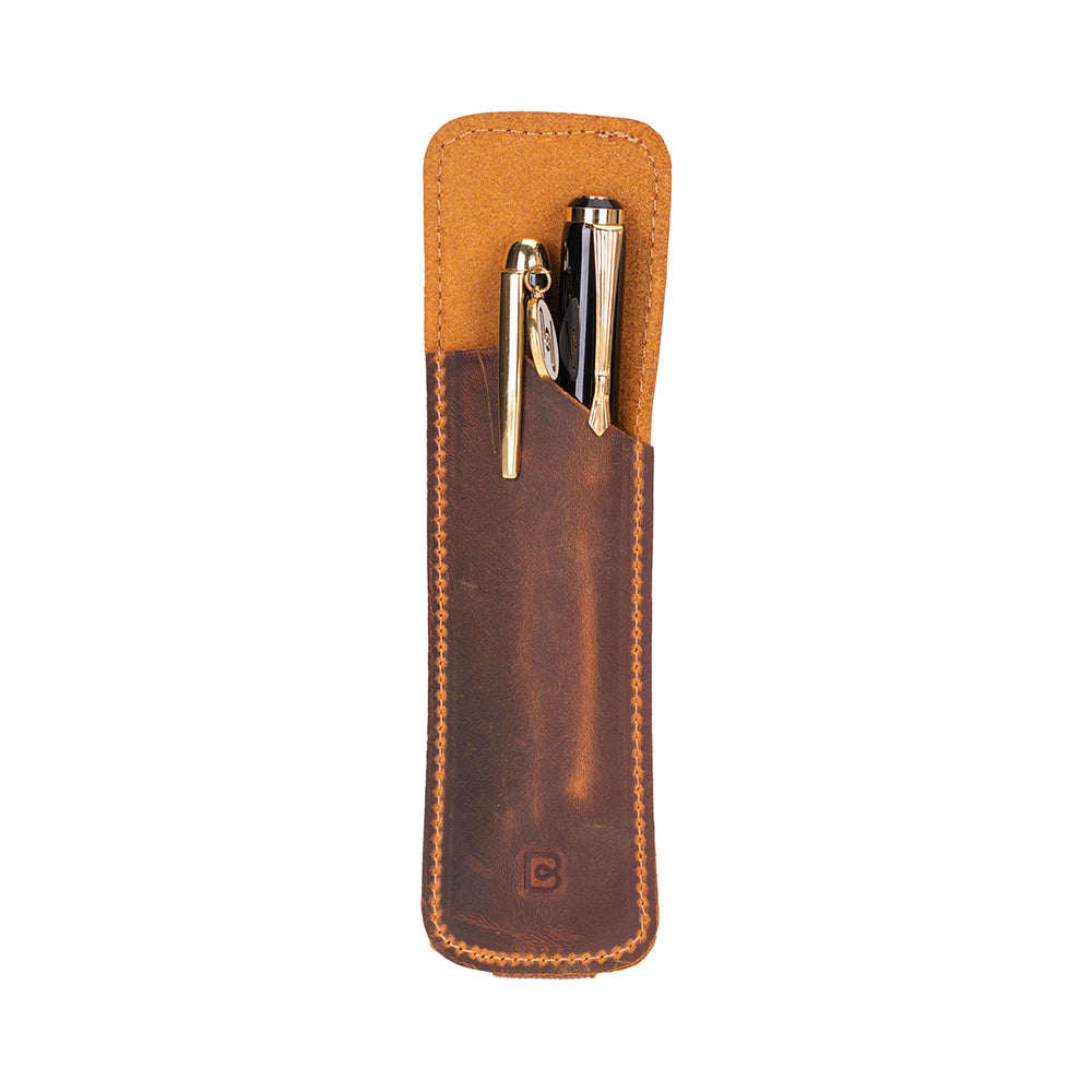 Étui à stylo en cuir véritable Ominex