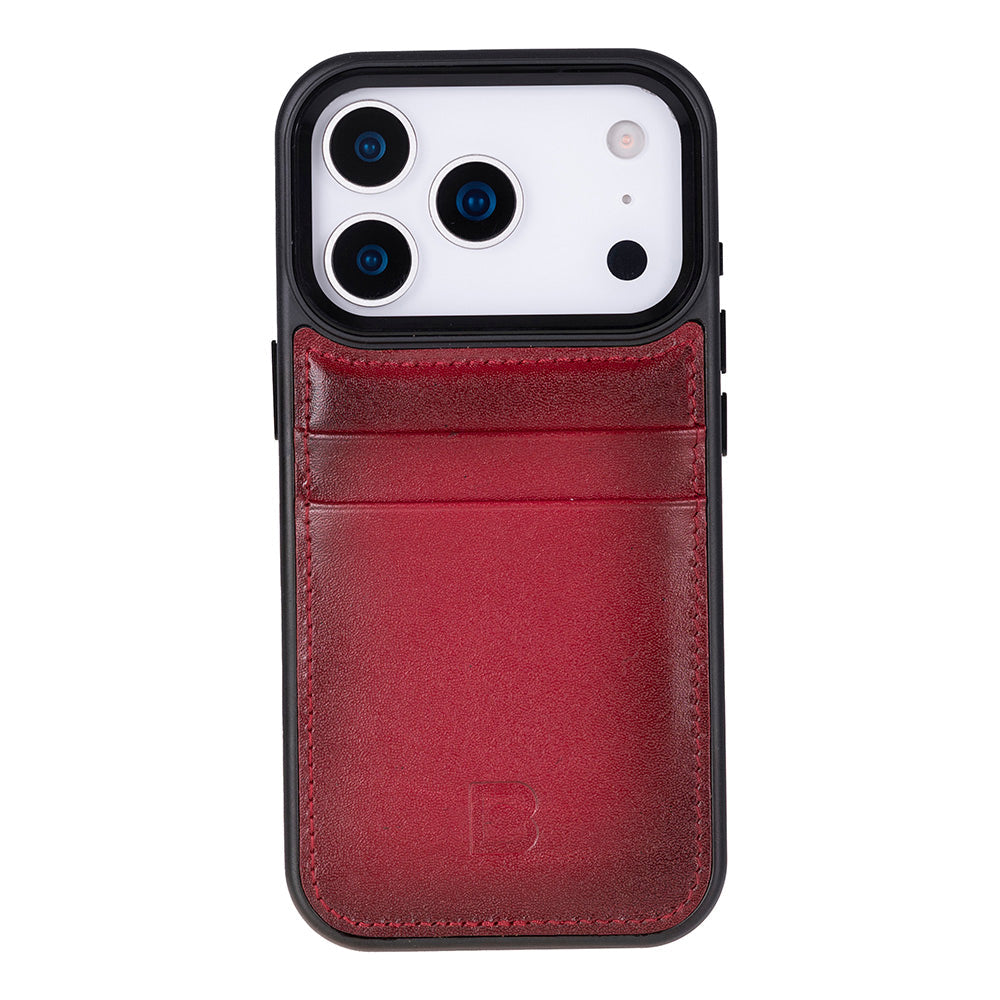 Étui en cuir avec porte-cartes pour iPhone 17 Pro (6.3")
