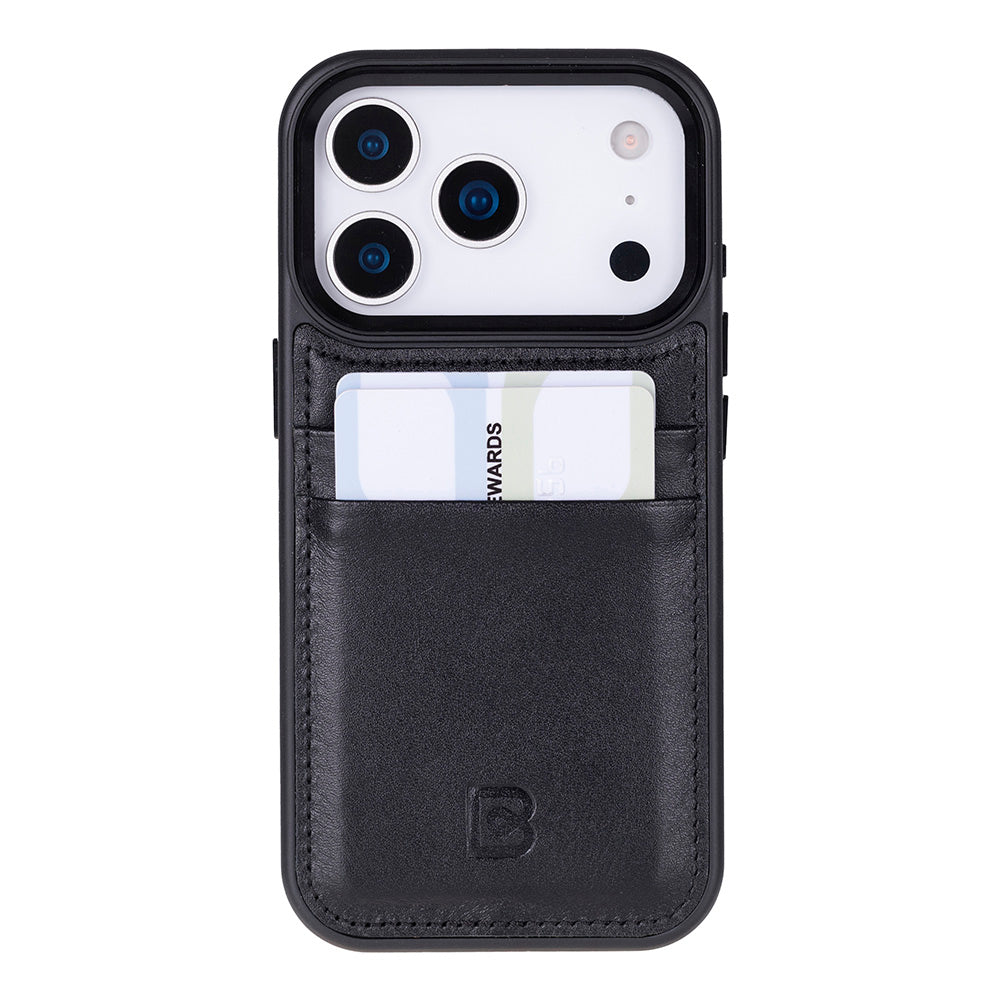 Étui en cuir avec porte-cartes pour iPhone 17 Pro (6.3")