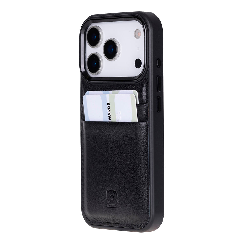 Étui en cuir avec porte-cartes pour iPhone 17 Pro (6.3")