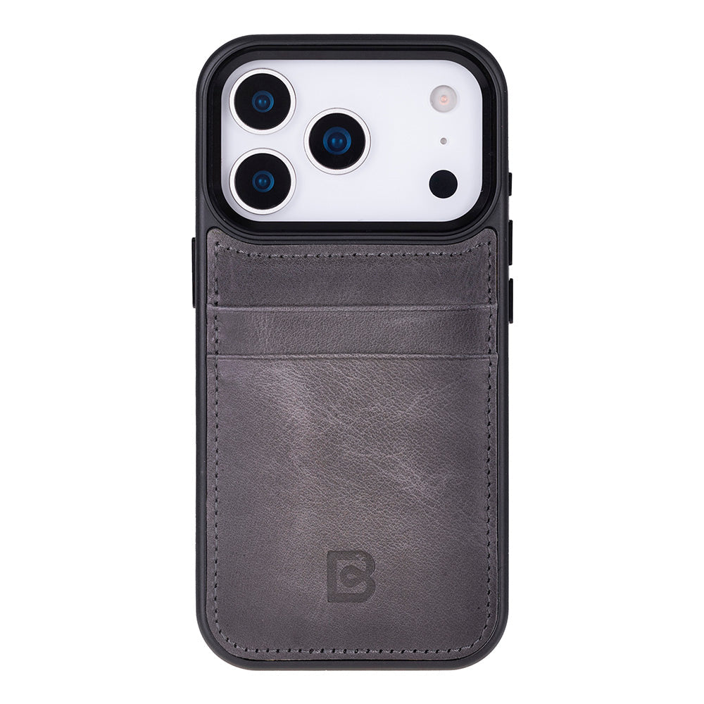 Étui en cuir avec porte-cartes pour iPhone 17 Pro (6.3")