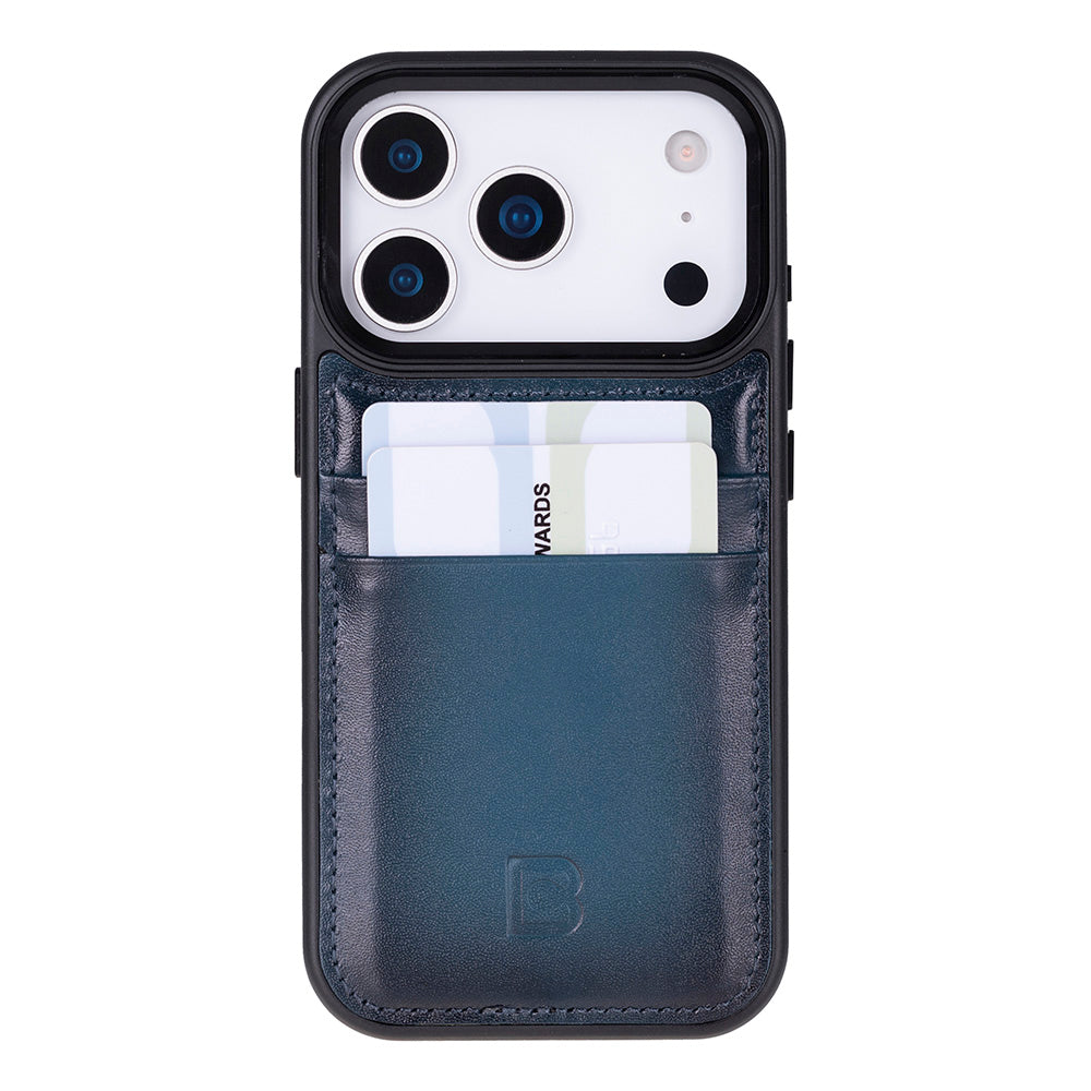 Étui en cuir avec porte-cartes pour iPhone 17 Pro (6.3")