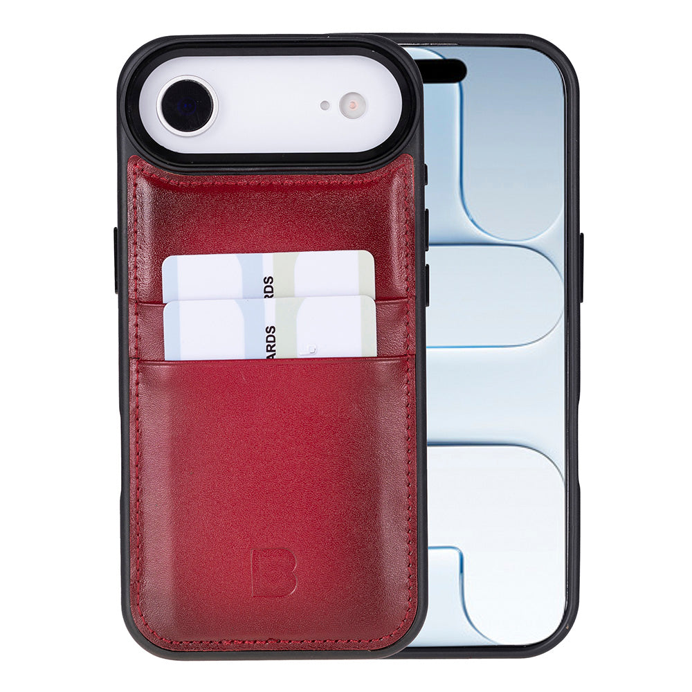 Étui en cuir avec porte-cartes pour iPhone 17 Air (6.5")