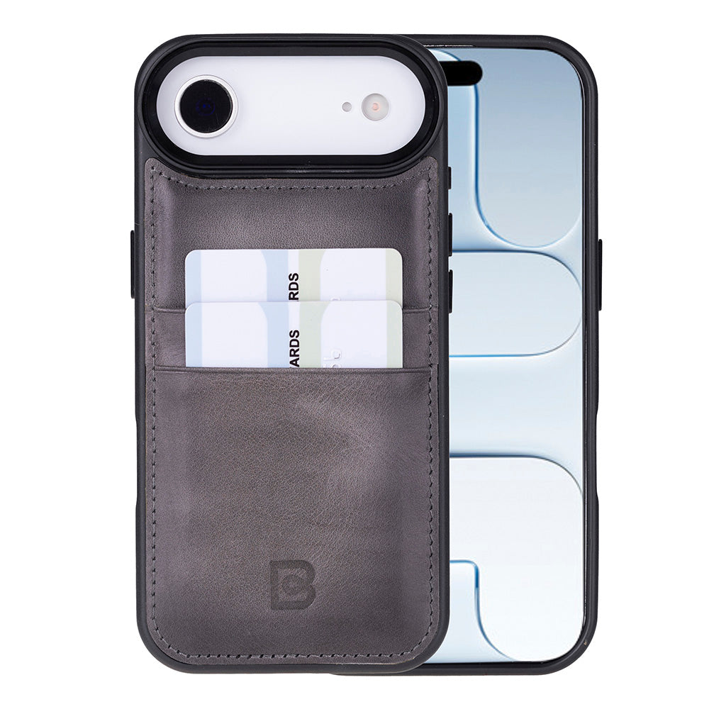 Étui en cuir avec porte-cartes pour iPhone 17 Air (6.5")