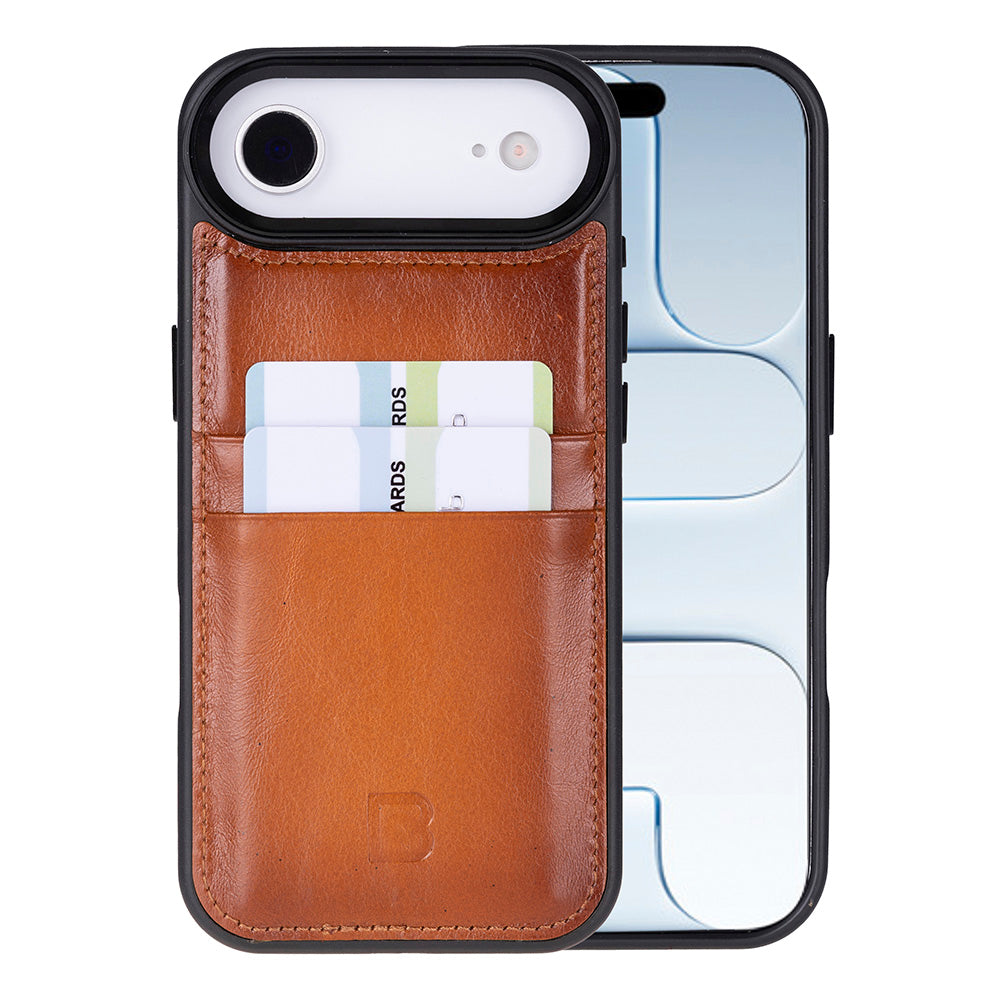 Étui en cuir avec porte-cartes pour iPhone 17 Air (6.5")