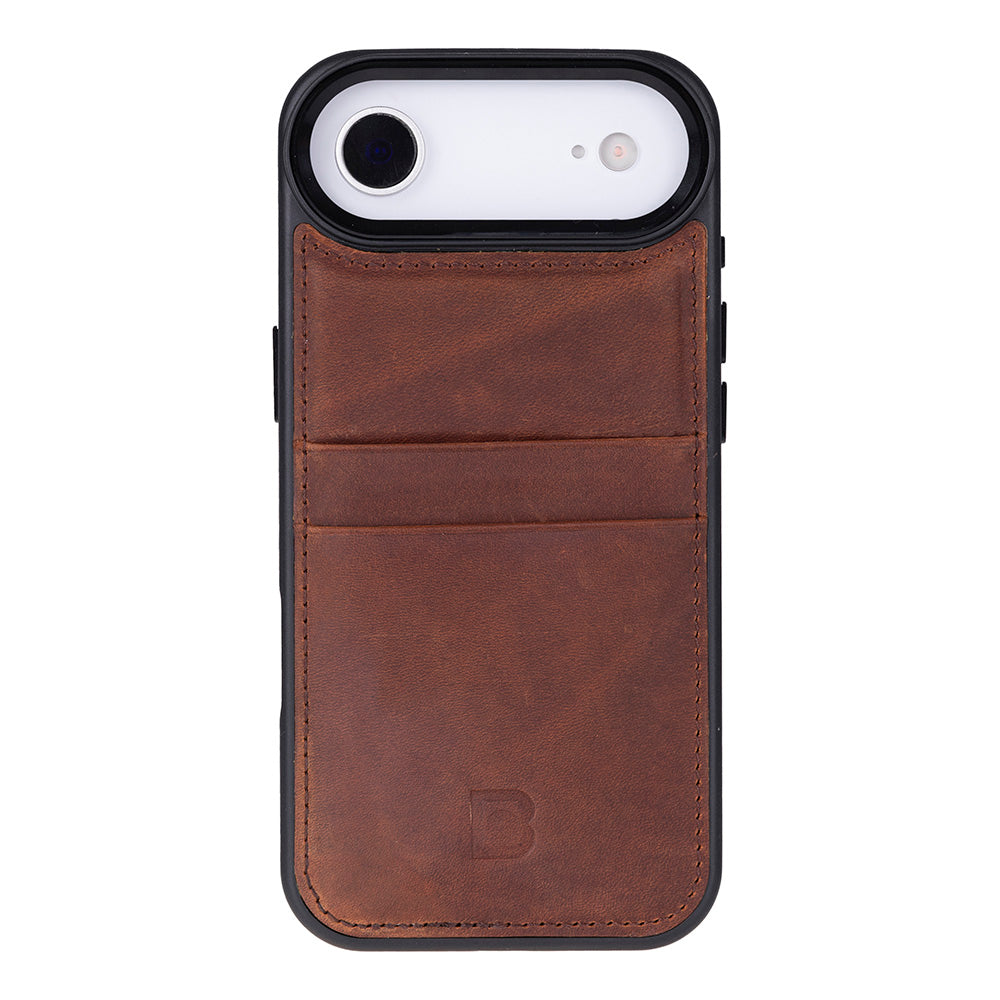 Étui en cuir avec porte-cartes pour iPhone 17 Air (6.5")