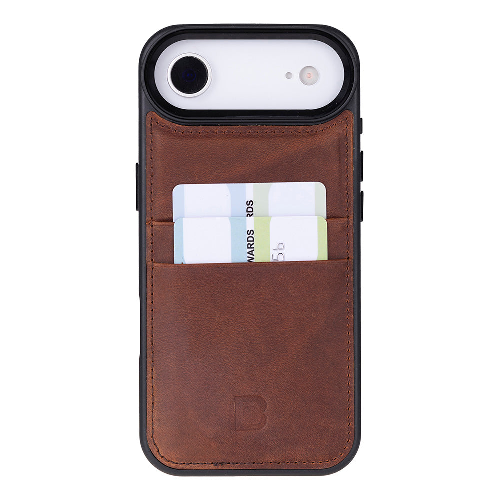Étui en cuir avec porte-cartes pour iPhone 17 Air (6.5")