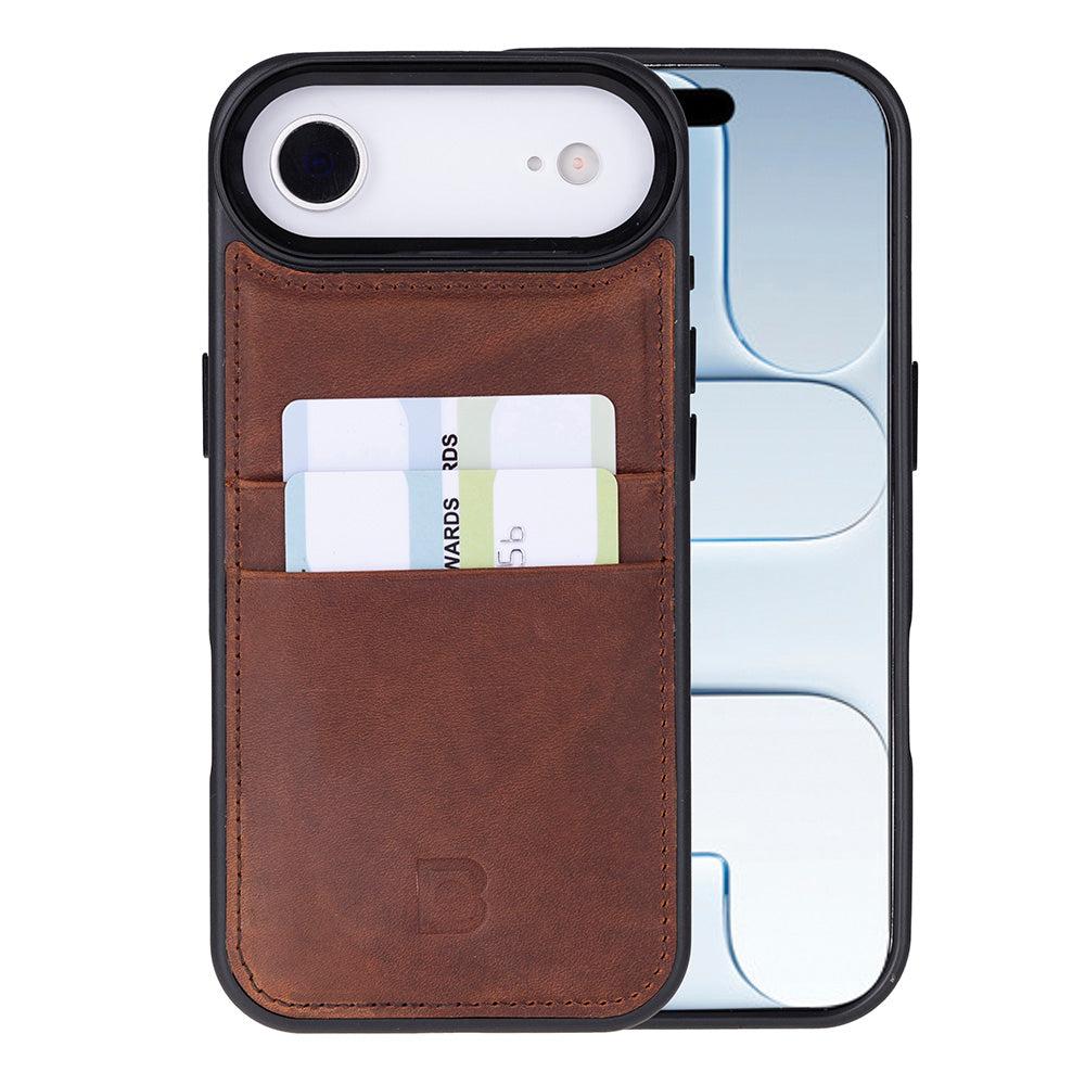 Étui en cuir avec porte-cartes pour iPhone 17 Air (6.5")
