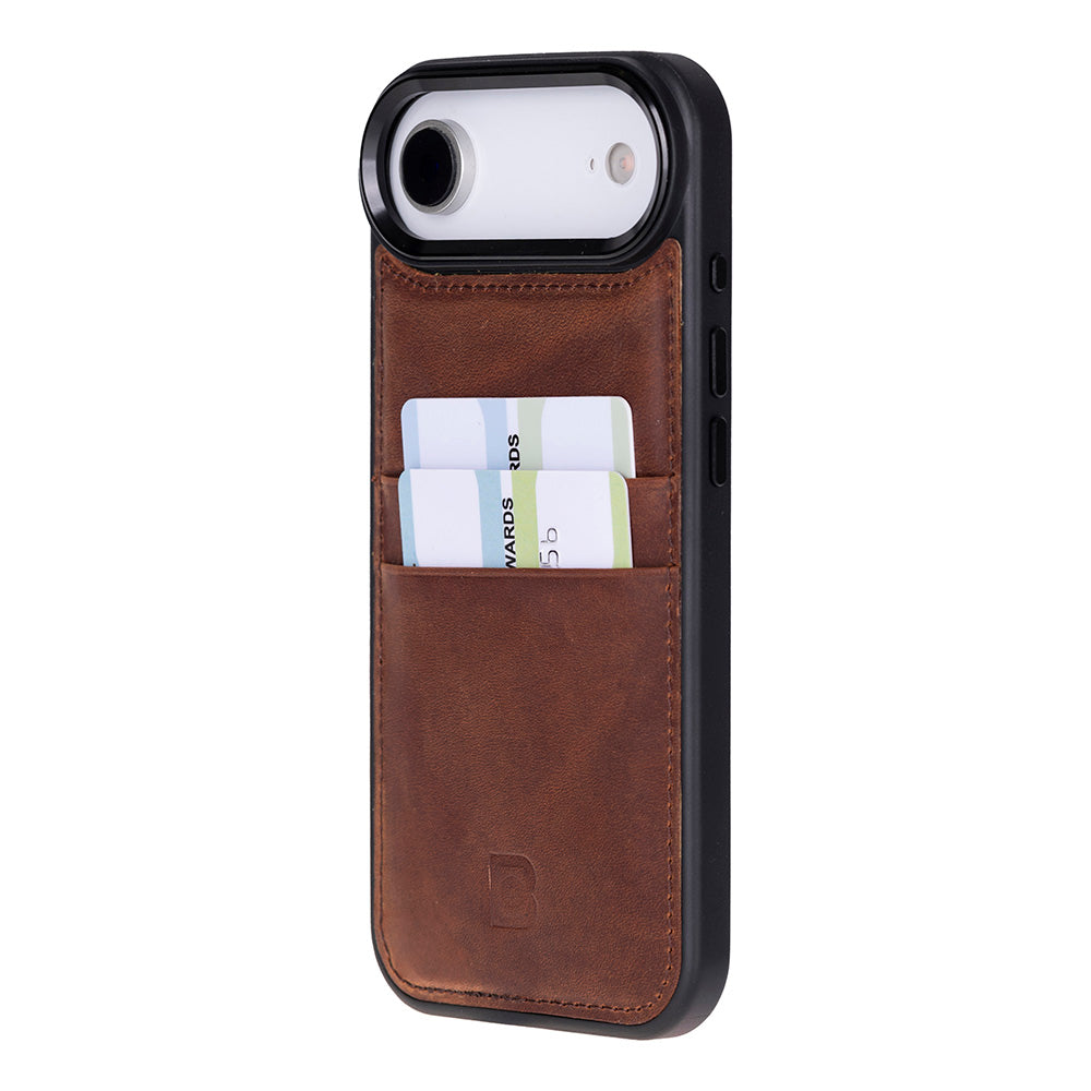 Étui en cuir avec porte-cartes pour iPhone 17 Air (6.5")