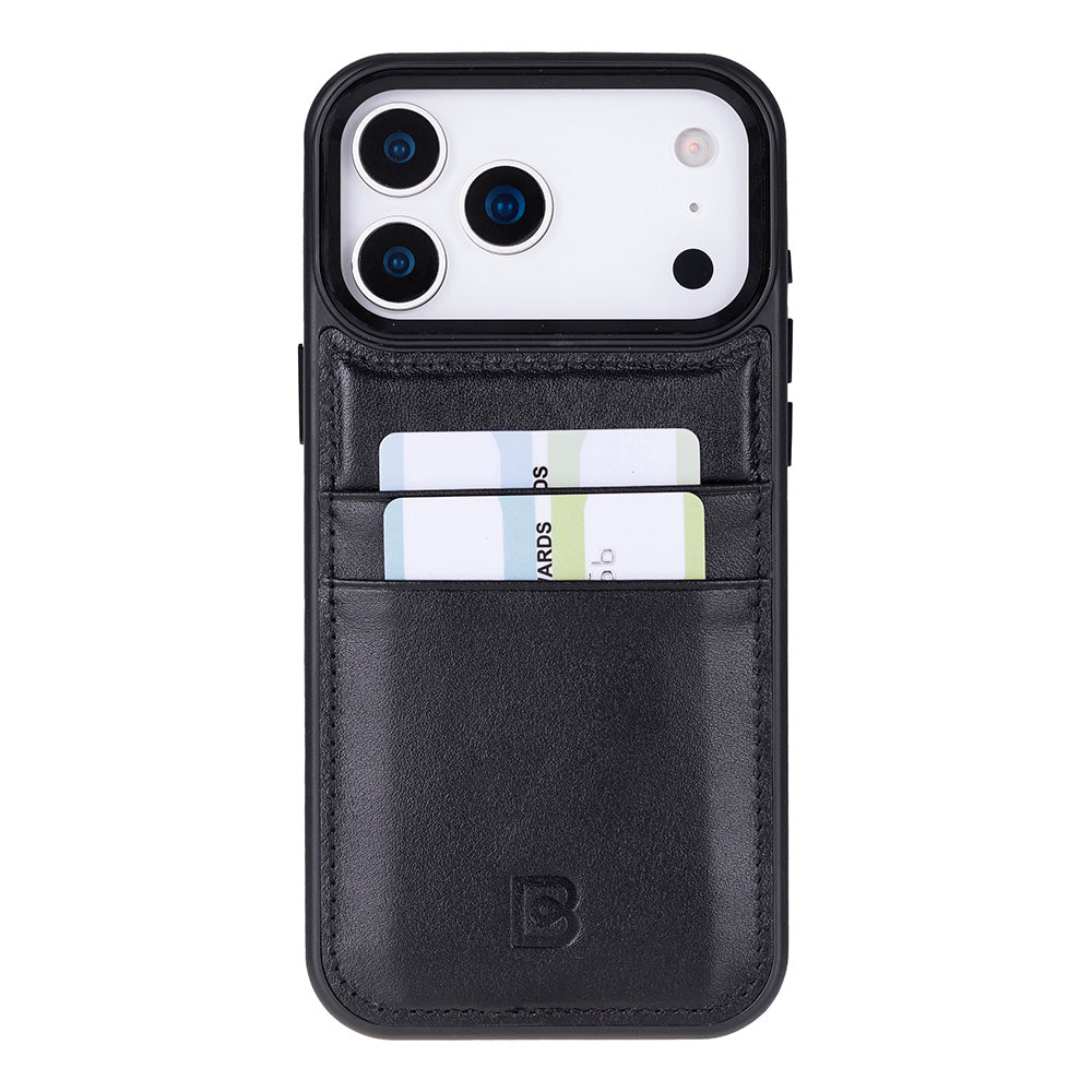 Étui en cuir avec porte-cartes pour iPhone 17 Pro Max (6.9")