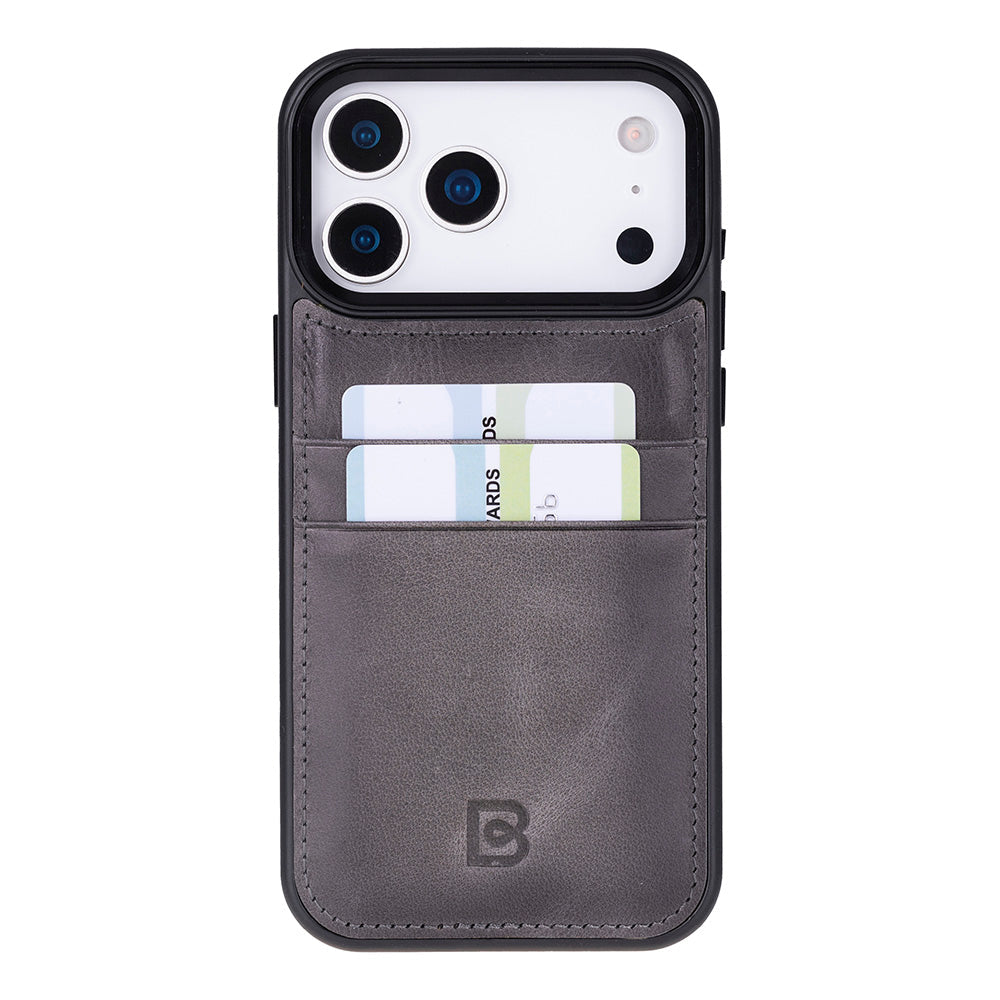 Étui en cuir avec porte-cartes pour iPhone 17 Pro Max (6.9")