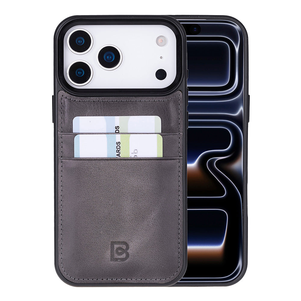 Étui en cuir avec porte-cartes pour iPhone 17 Pro Max (6.9")