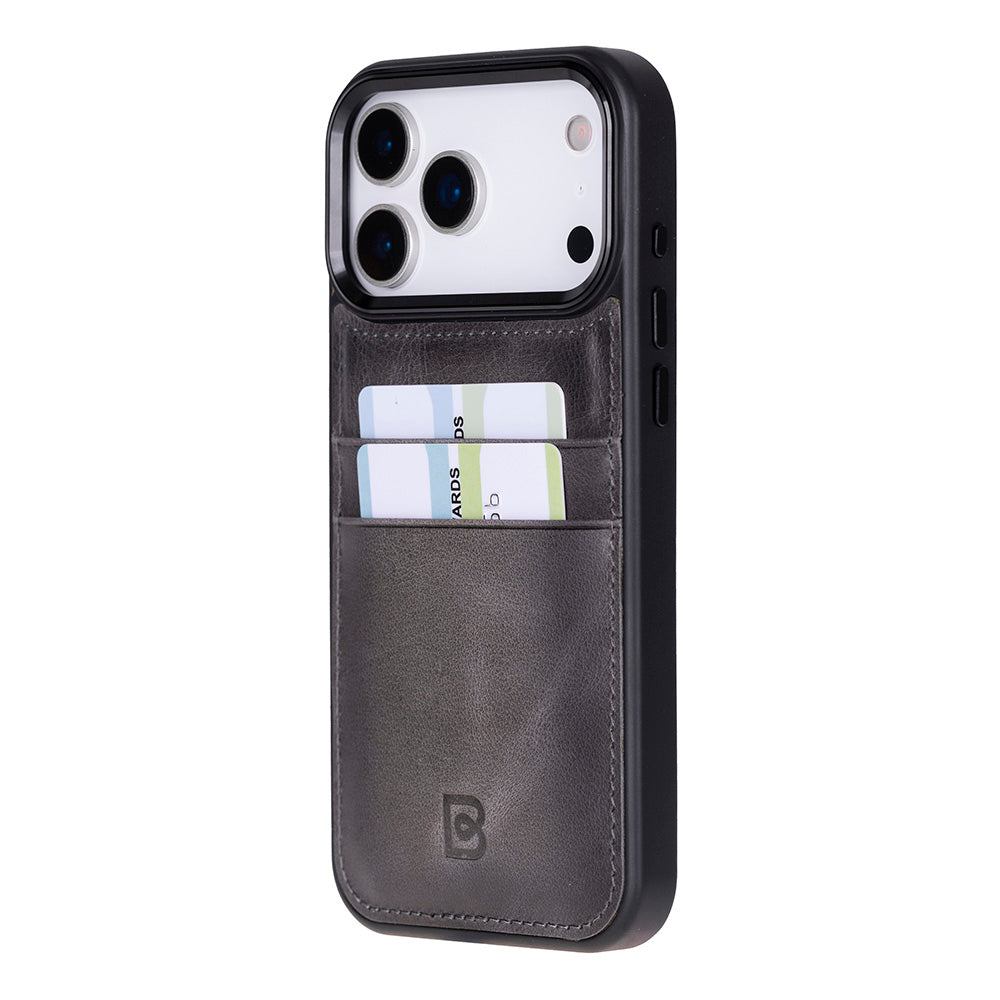 Étui en cuir avec porte-cartes pour iPhone 17 Pro Max (6.9")
