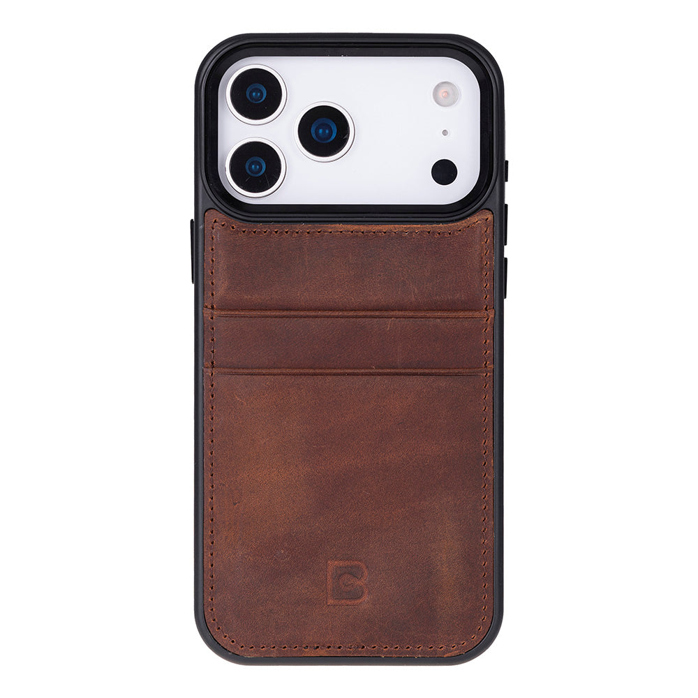 Étui en cuir avec porte-cartes pour iPhone 17 Pro Max (6.9")