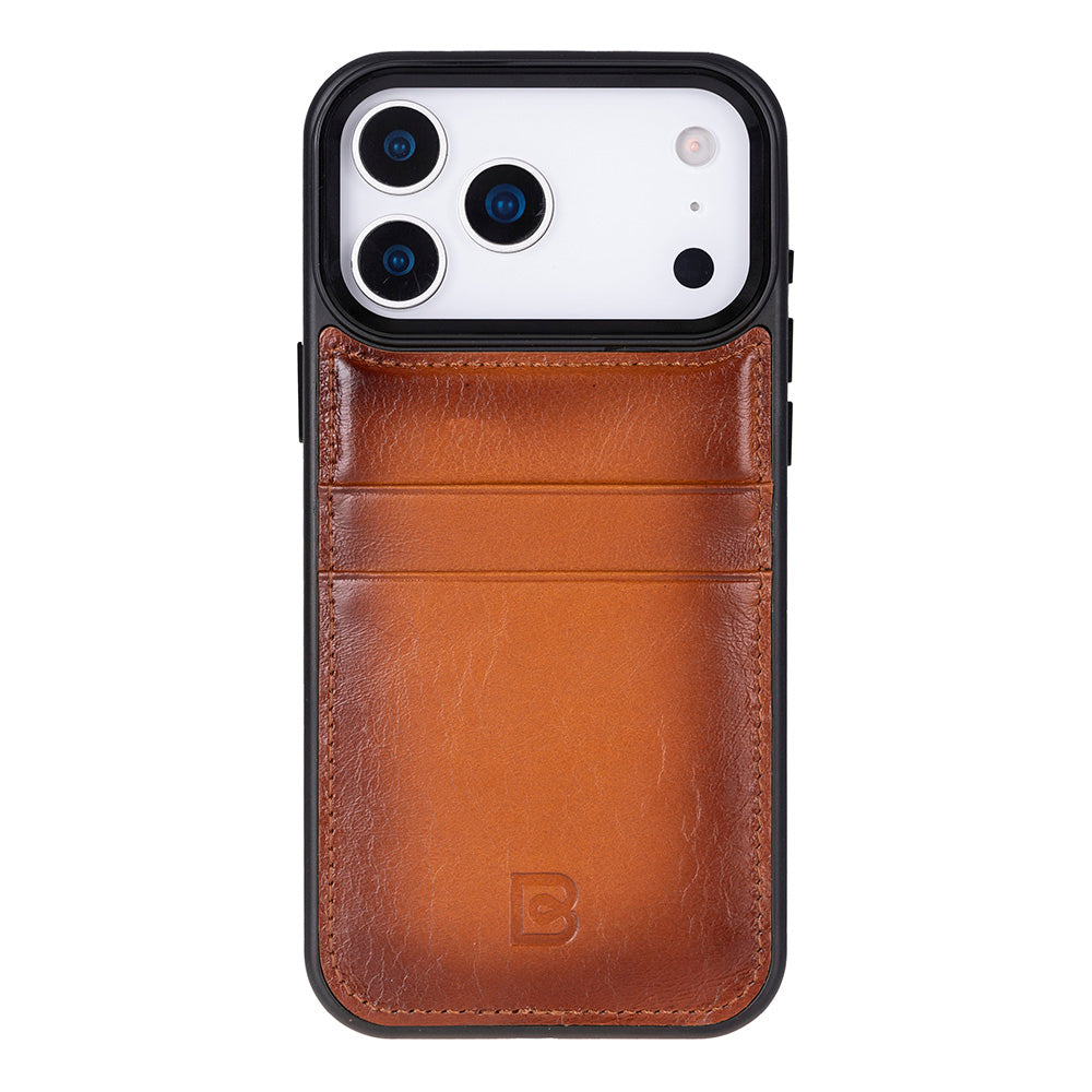 Étui en cuir avec porte-cartes pour iPhone 17 Pro Max (6.9")