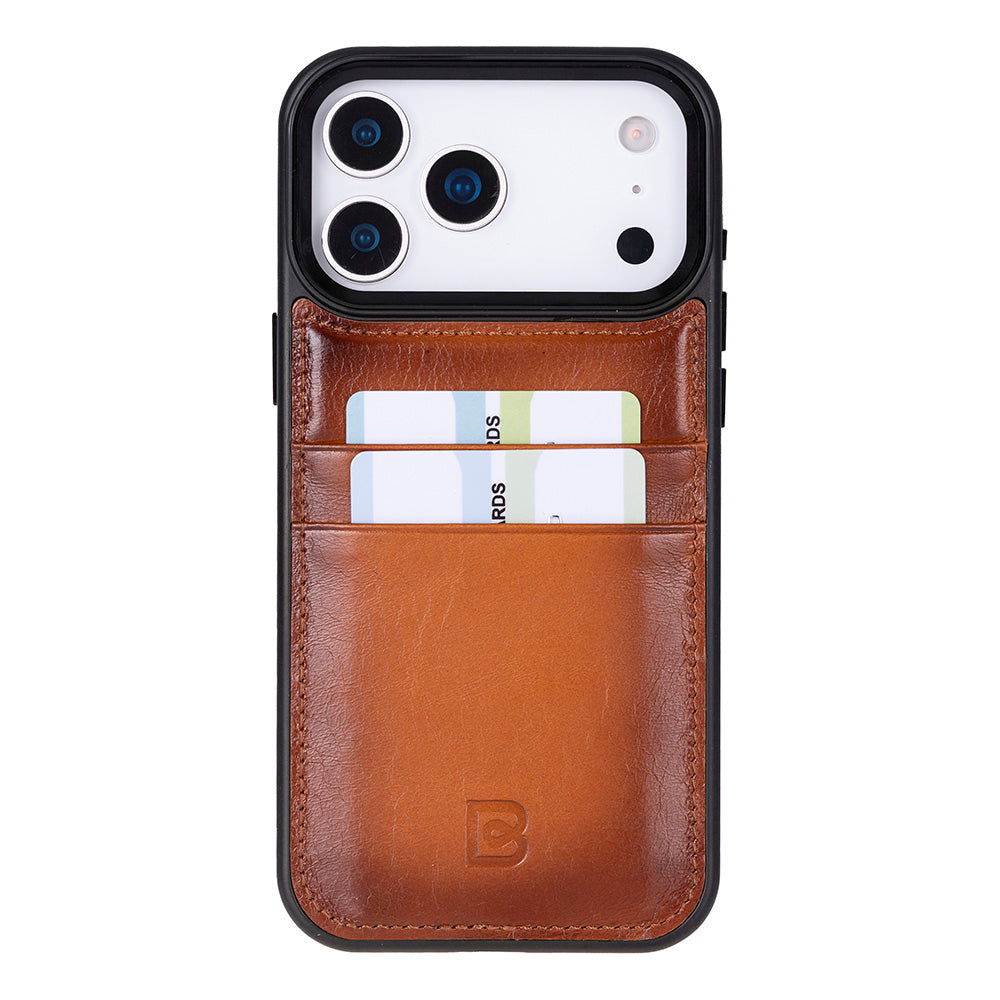 Étui en cuir avec porte-cartes pour iPhone 17 Pro Max (6.9")