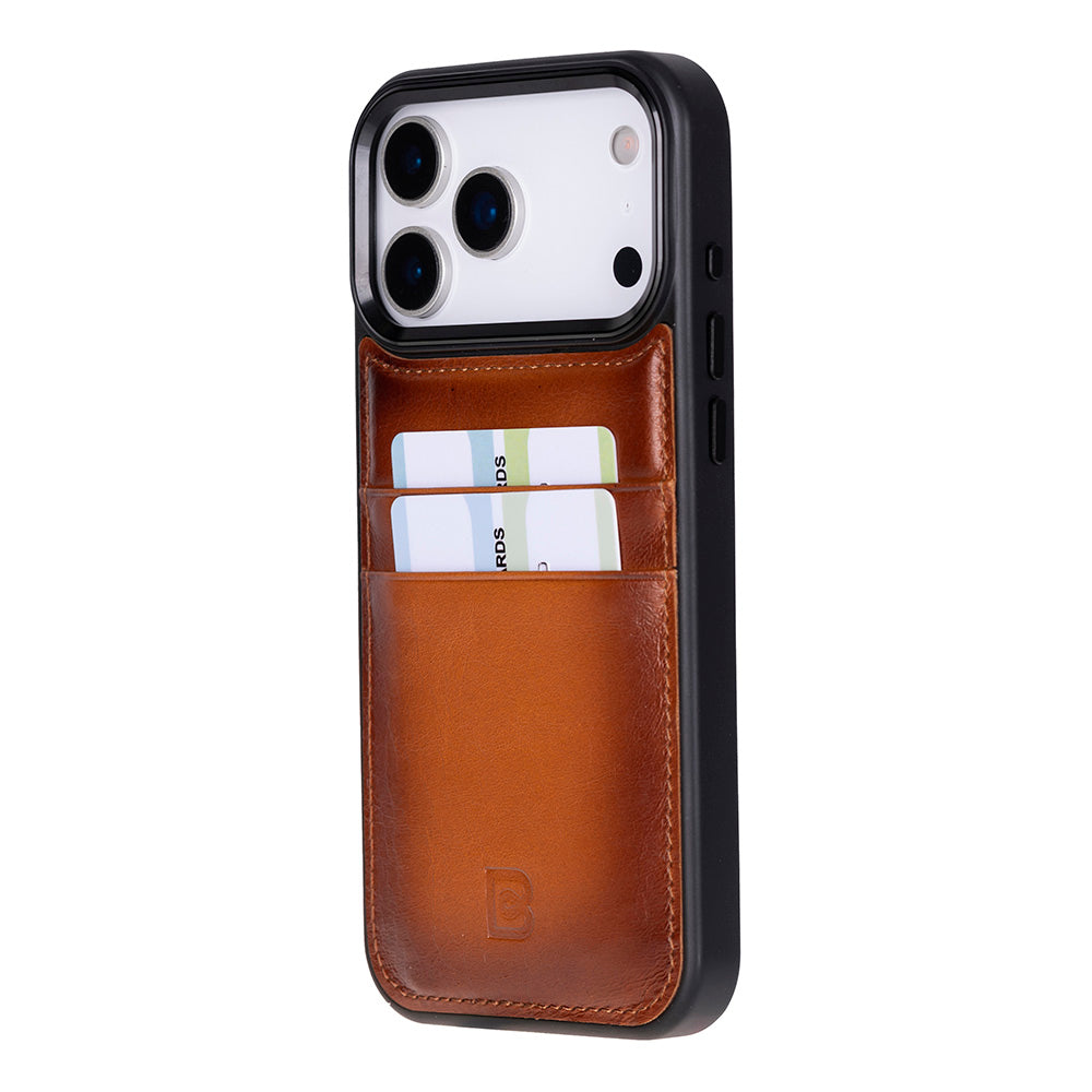 Étui en cuir avec porte-cartes pour iPhone 17 Pro Max (6.9")
