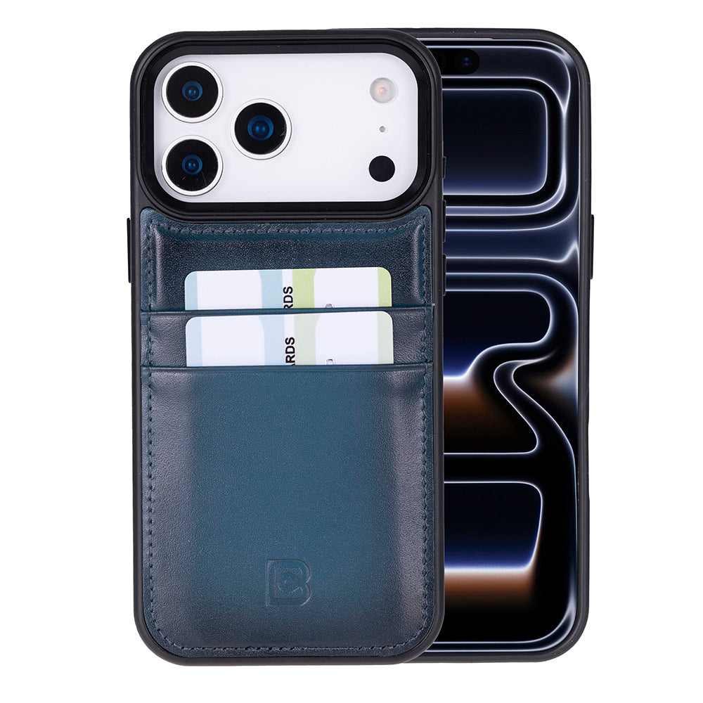 Étui en cuir avec porte-cartes pour iPhone 17 Pro Max (6.9")
