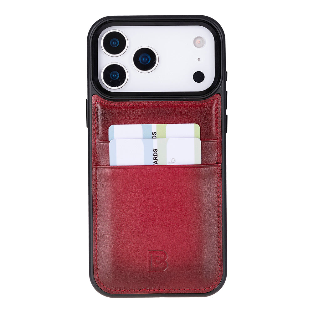 Étui en cuir avec porte-cartes pour iPhone 17 Pro Max (6.9")