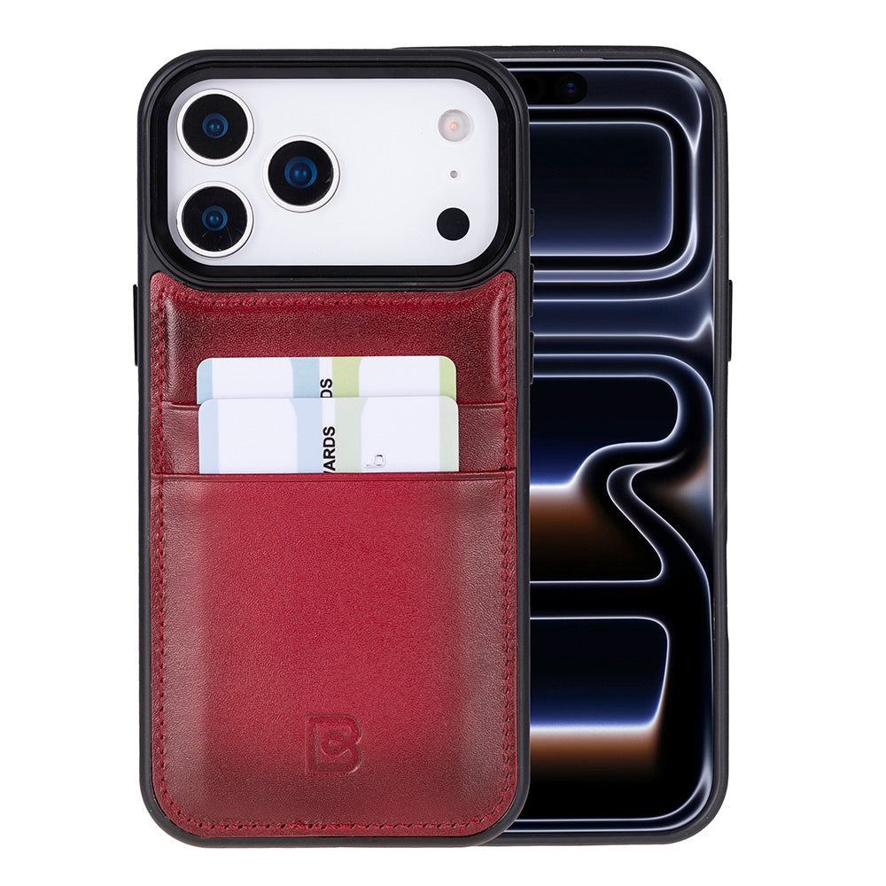 Étui en cuir avec porte-cartes pour iPhone 17 Pro Max (6.9")