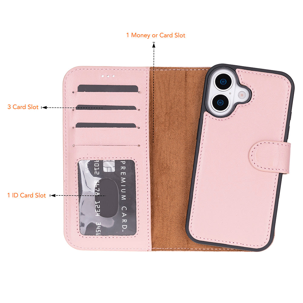 iPhone 17 (6.3") Leder-Brieftaschenhülle