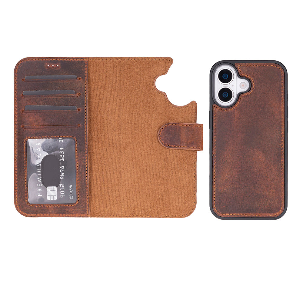 iPhone 17 (6.3") Leder-Brieftaschenhülle