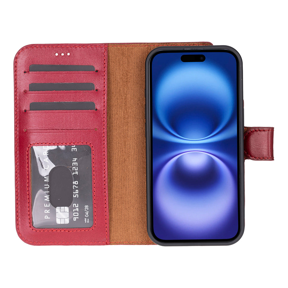 iPhone 17 (6.3") Leder-Brieftaschenhülle