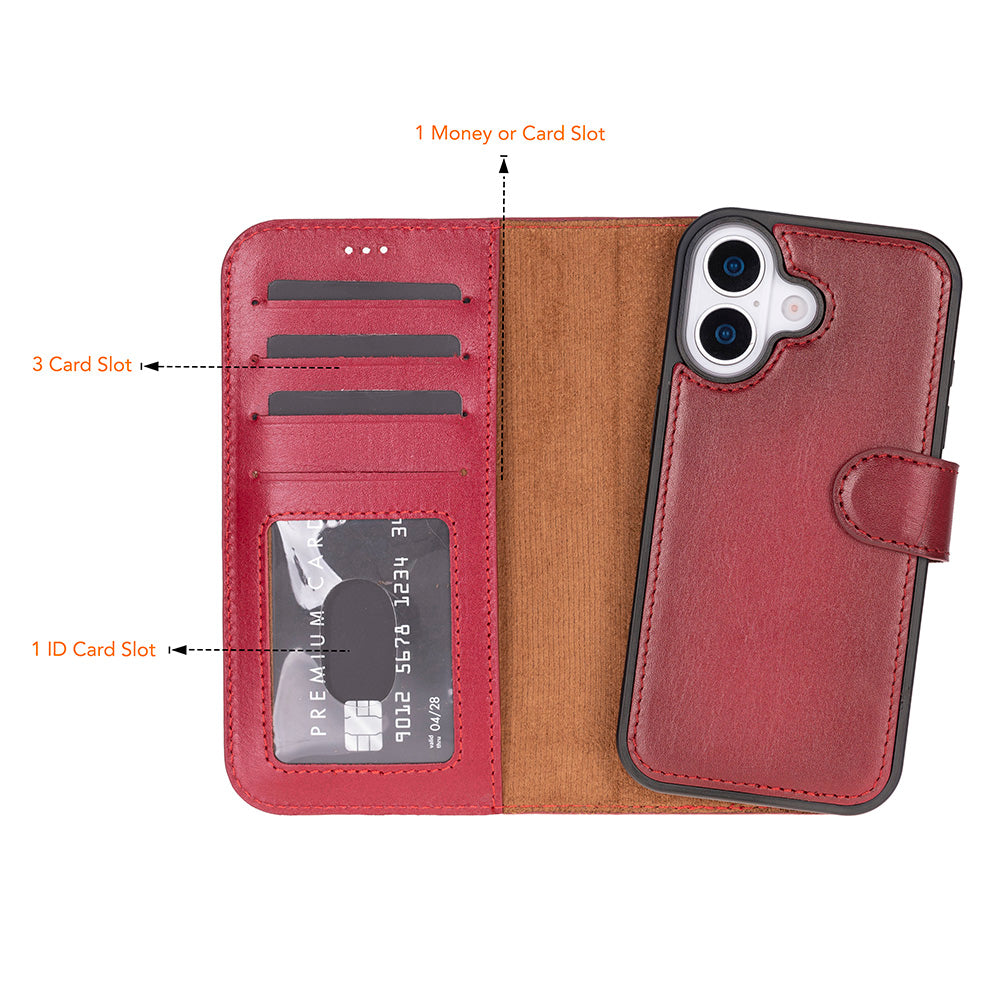 iPhone 17 (6.3") Leder-Brieftaschenhülle